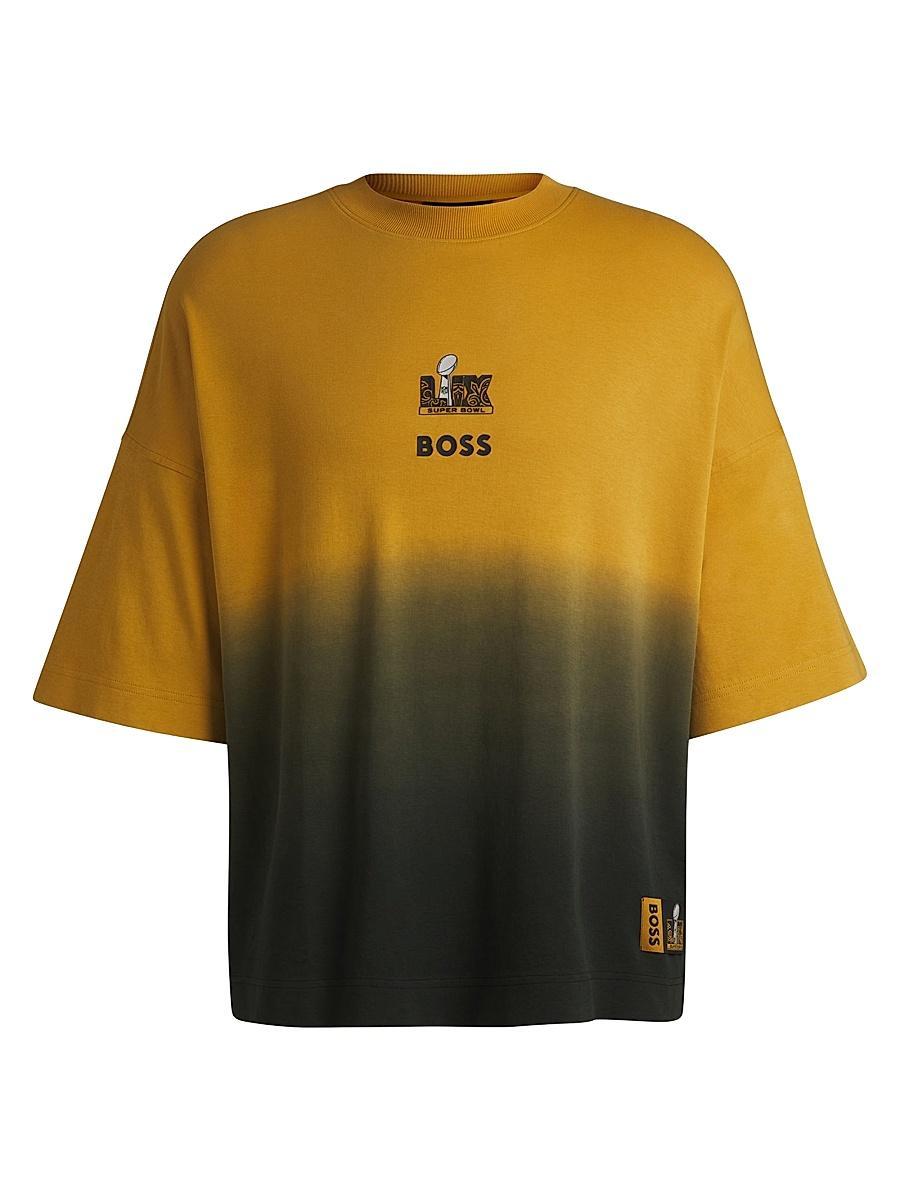Mens Boss x NFL Cotton T-Shirt Tone Embroidery Product Image