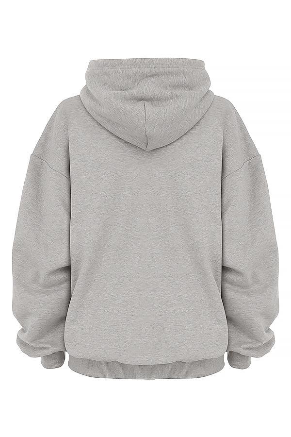 Halo Light Grey Oversized Hoodie Product Image