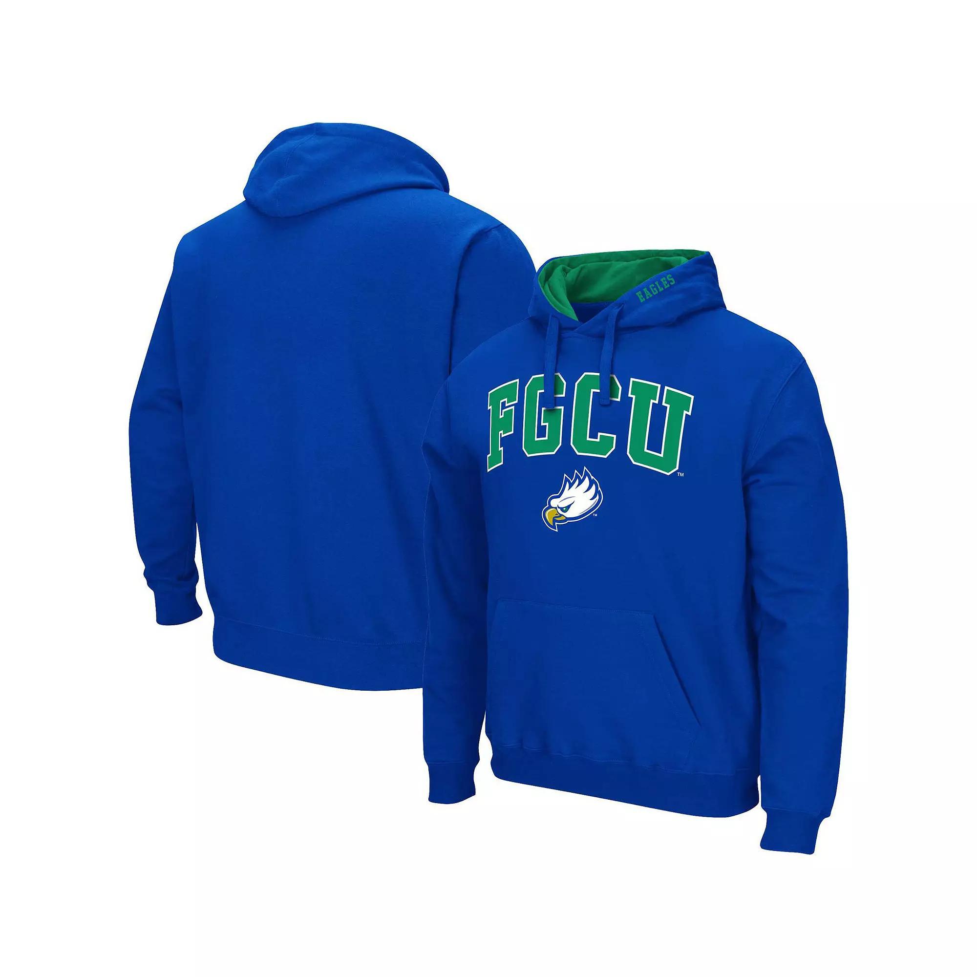 Men's Colosseum Blue Florida Gulf Coast Eagles Arch & Logo 3.0 Pullover Hoodie,  Product Image