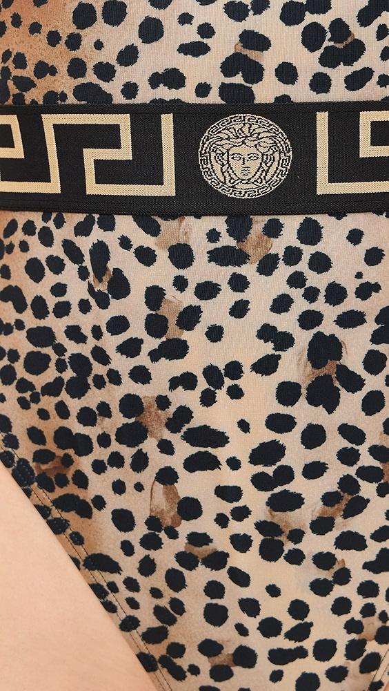 Versace Swim One-Piece Lycra Vita Recycled Leopard All Over Print | Shopbop Product Image