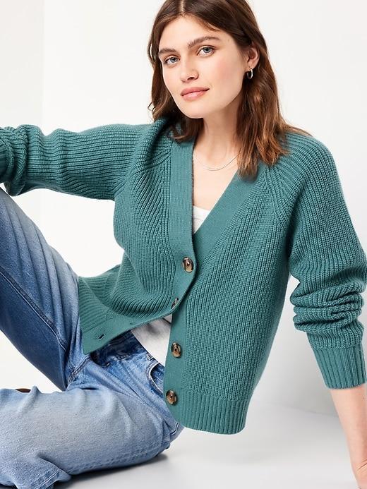 Shaker-Stitch Cardigan Product Image