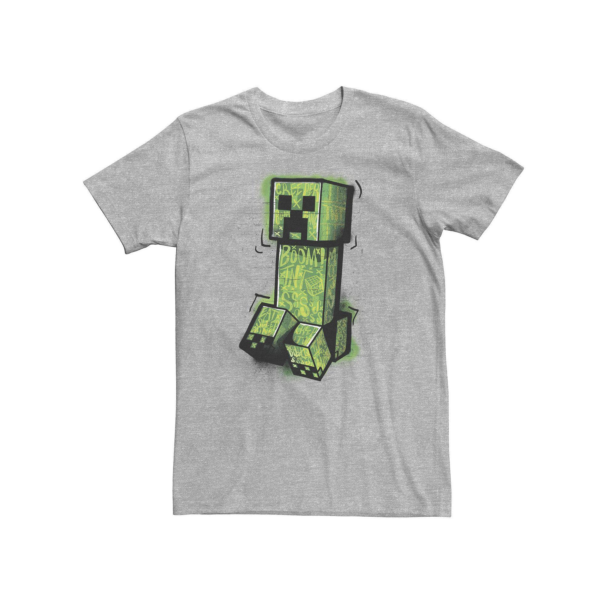 Big & Tall Minecraft Creeper Grafitti Style Portrait Tee, Boy's,  Product Image