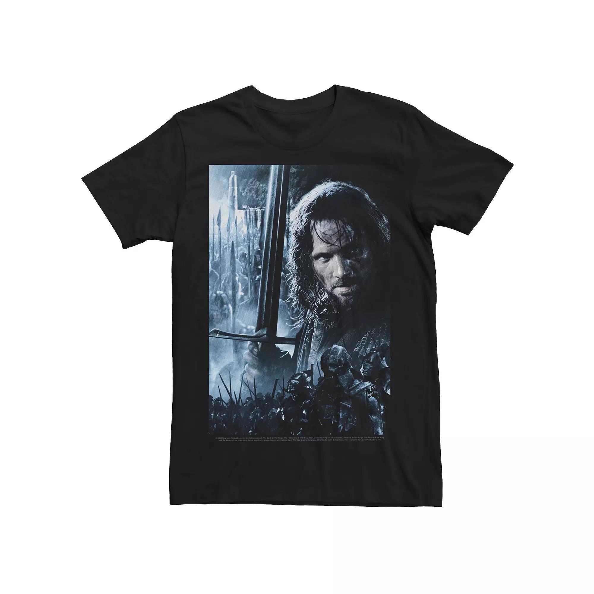 Men's Lord Of The Rings Aragon Poster Poster Tee,  Product Image