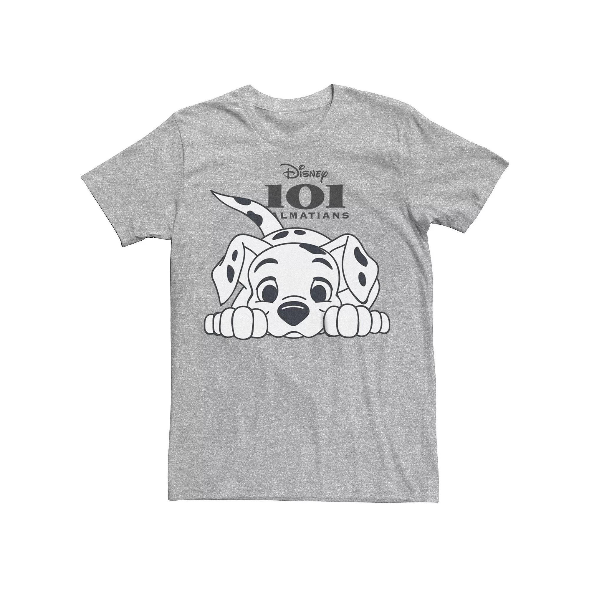 Disney's 101 Dalmatians Men's Puppy Ready To Play Tee, Size: Medium, Athletic Grey Product Image