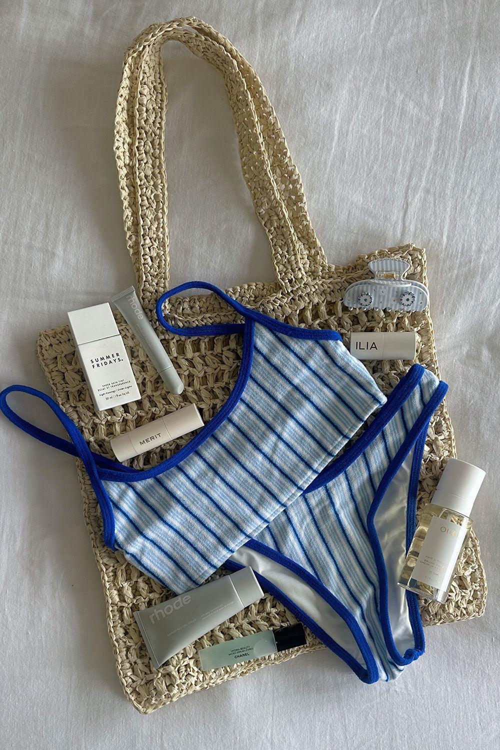 Bay View Bralette Bikini Top - Seaside Stripe Product Image