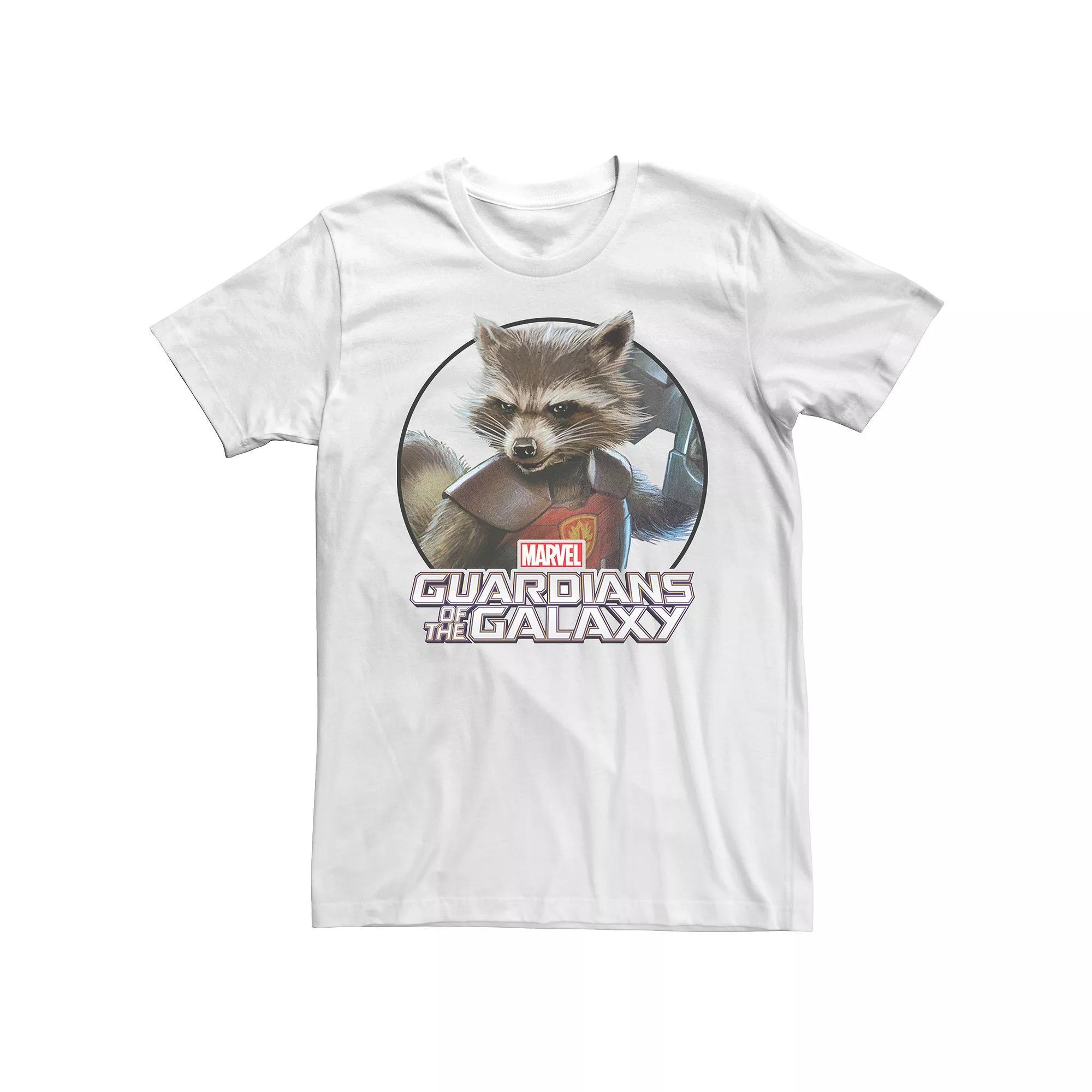 Men's Guardians of the Galaxy Rocket Raccoon Tee, Size: XL, White Product Image