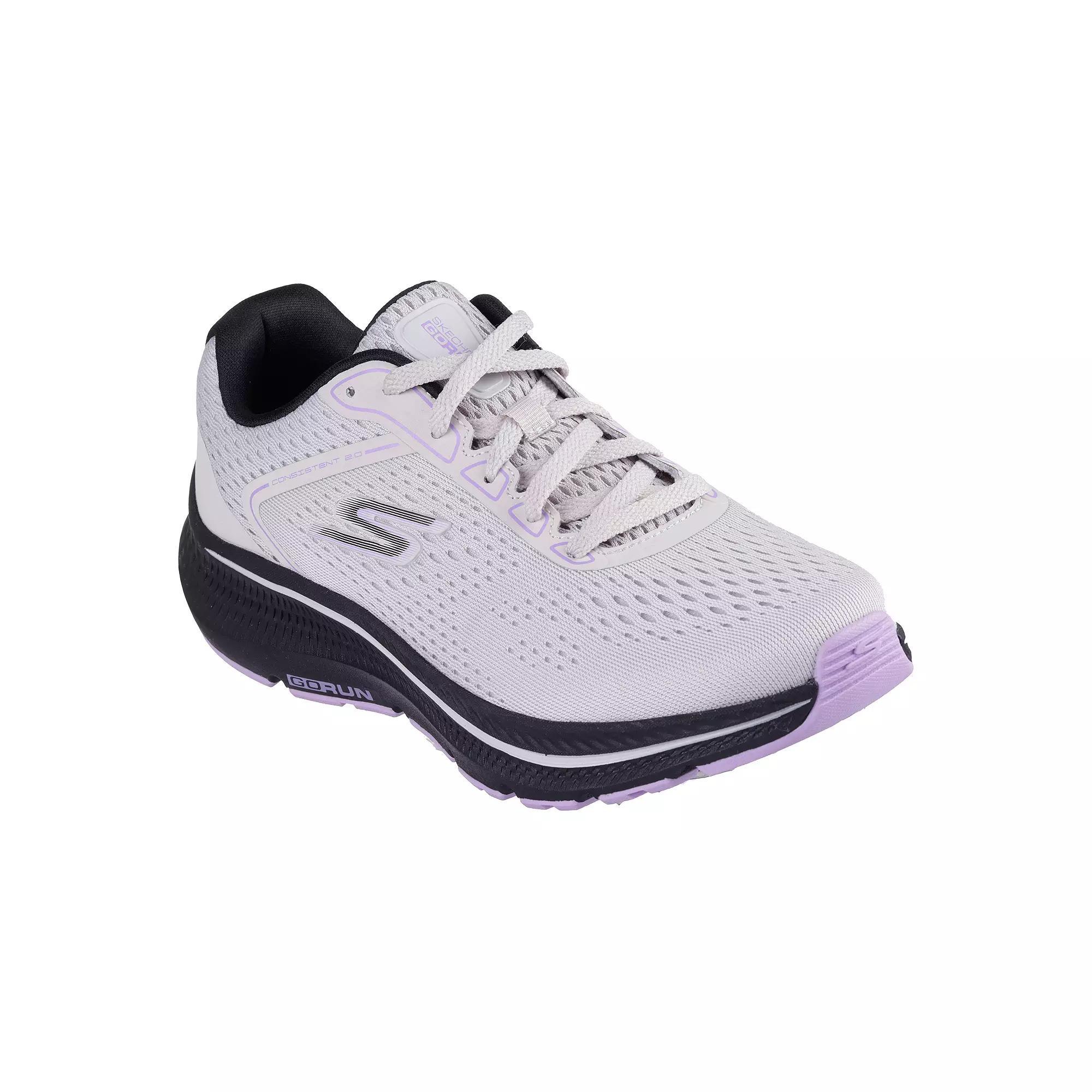 Skechers GO RUN Consistent™ 2.0 Women's Athletic Shoes, Size: 7, Light Gray Black Product Image