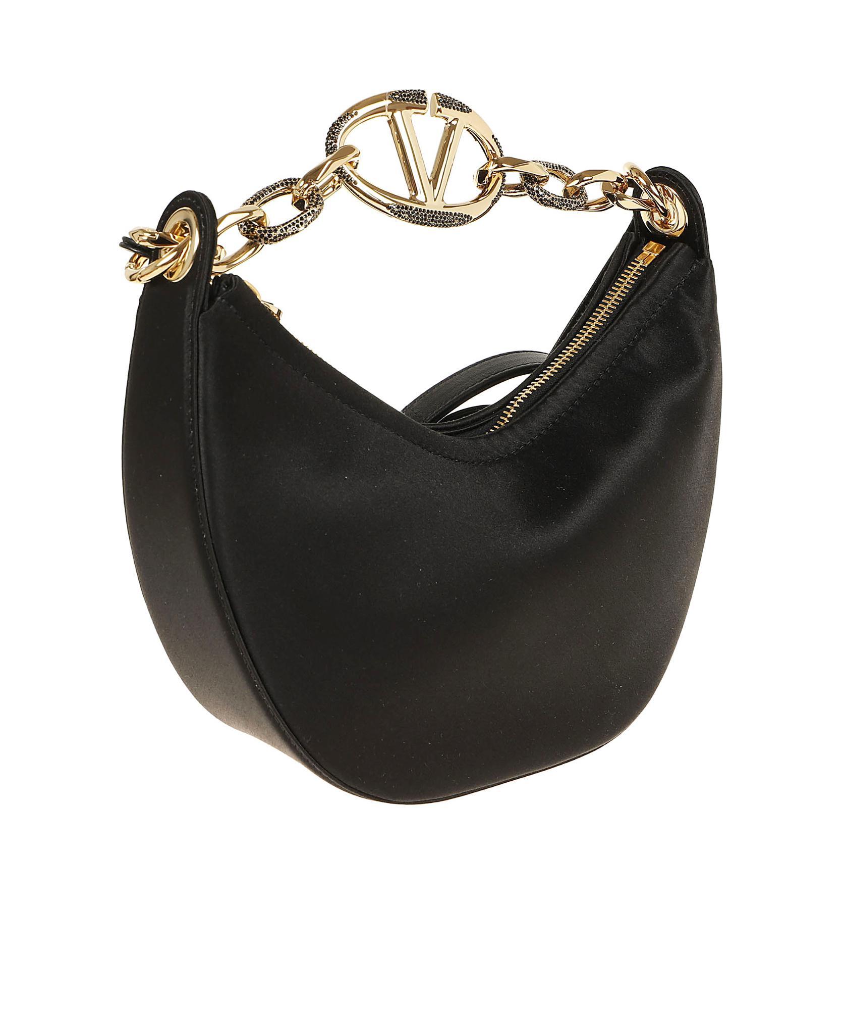 VALENTINO GARAVANI Valentino Vlogo Plaque Zip-up Tote Bag In Black Product Image