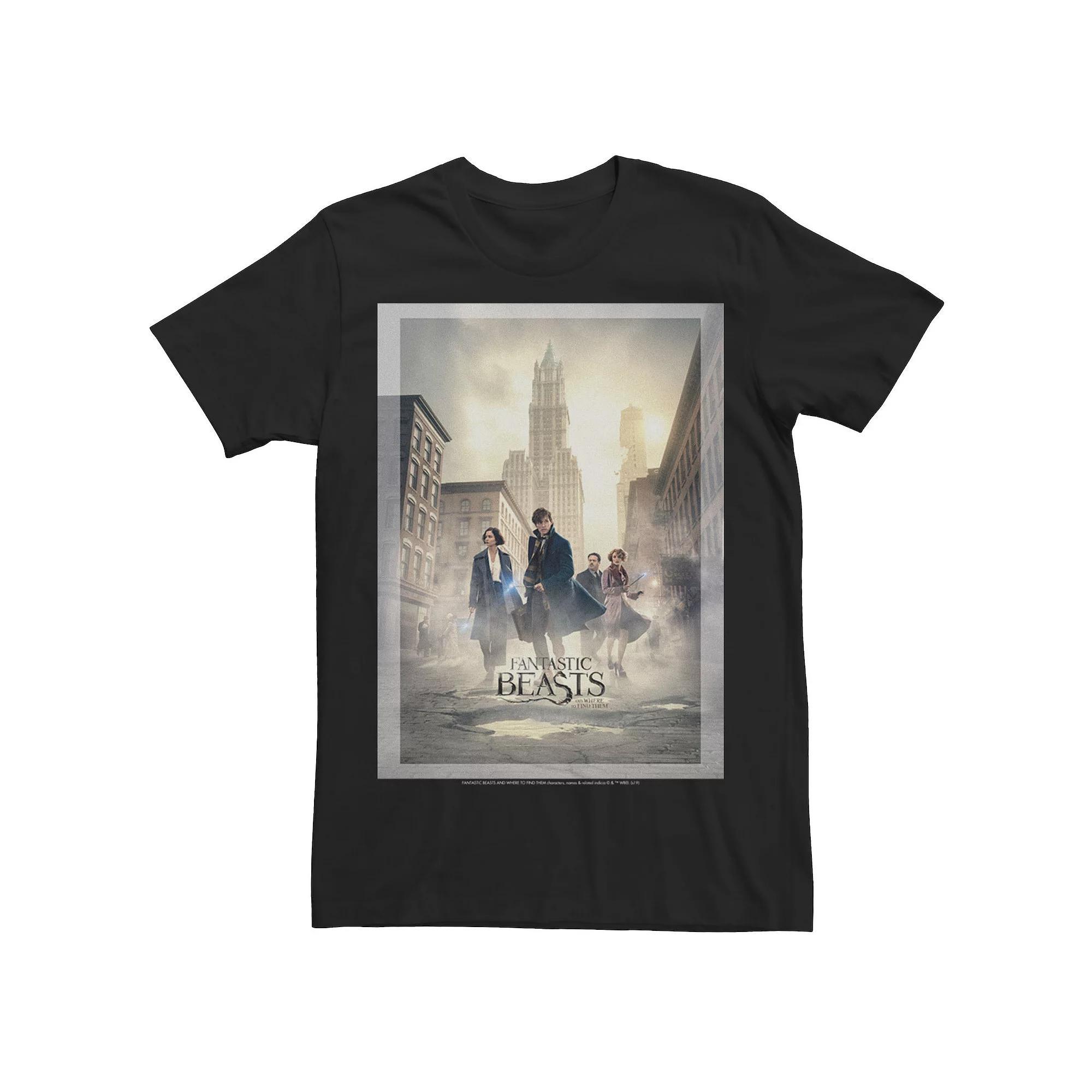 Men's Harry Potter Fantastic Beasts Group Shot Movie Poster Graphic Tee,  Product Image
