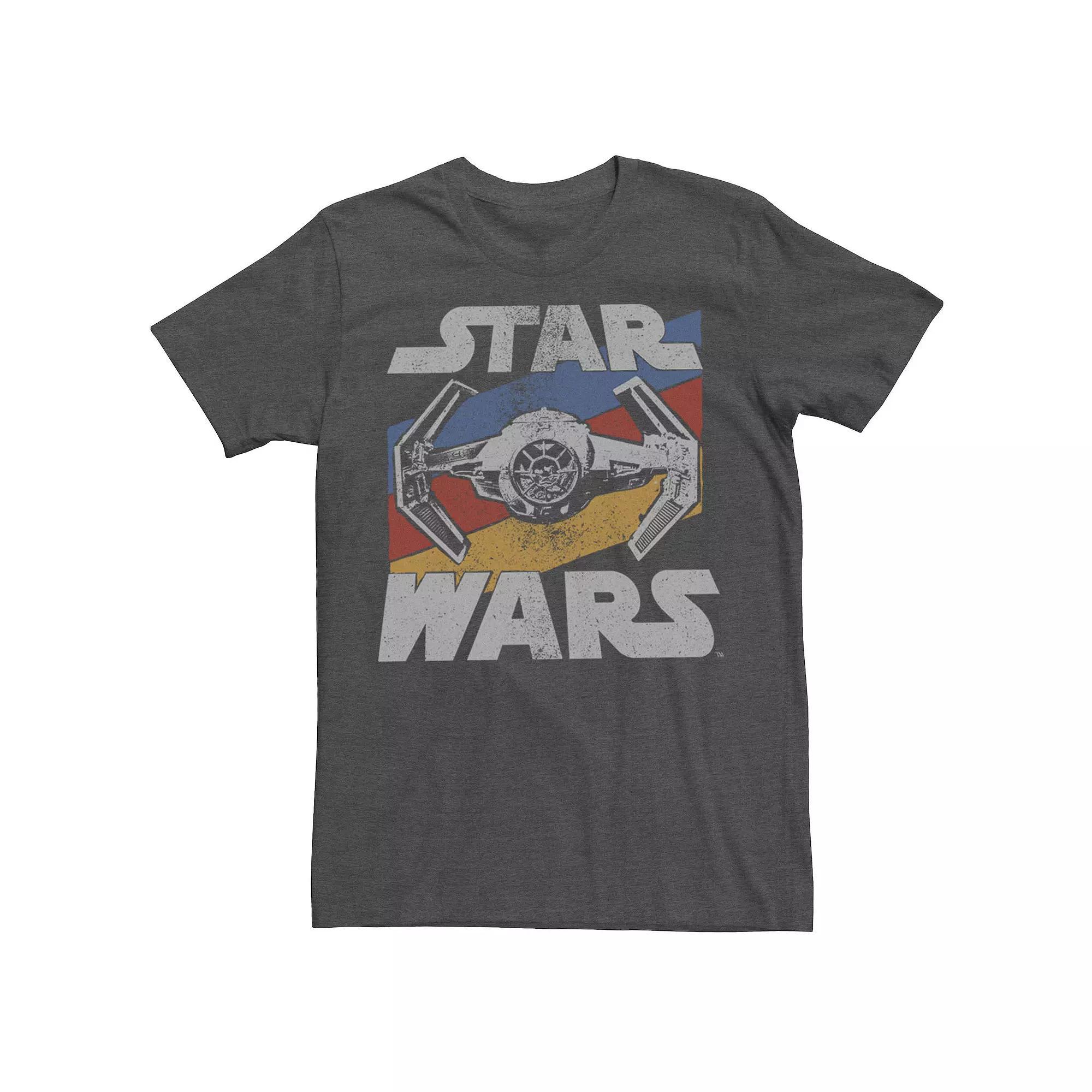 Men's Star Wars Retro TIE Fighter Logo Tee, Size: Small, Grey Heather Product Image