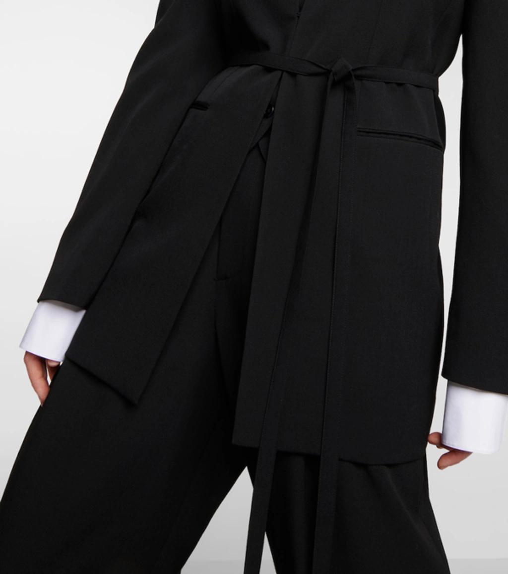 THE ROW Clio Wool Wrap Coat In Black Product Image