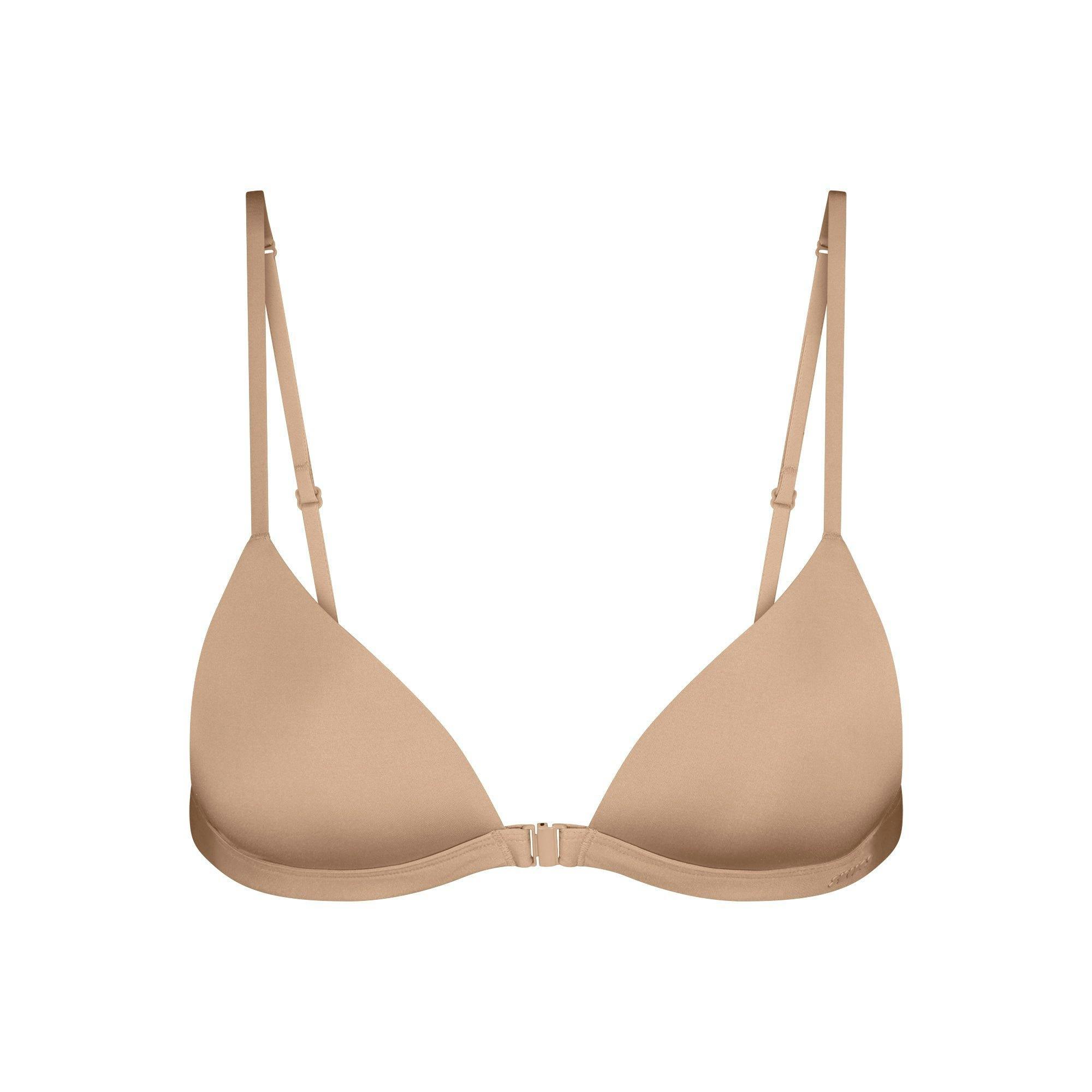 WIRELESS FORM TRIANGLE FRONT CLOSE SUPER PUSH-UP BRA | CLAY Product Image