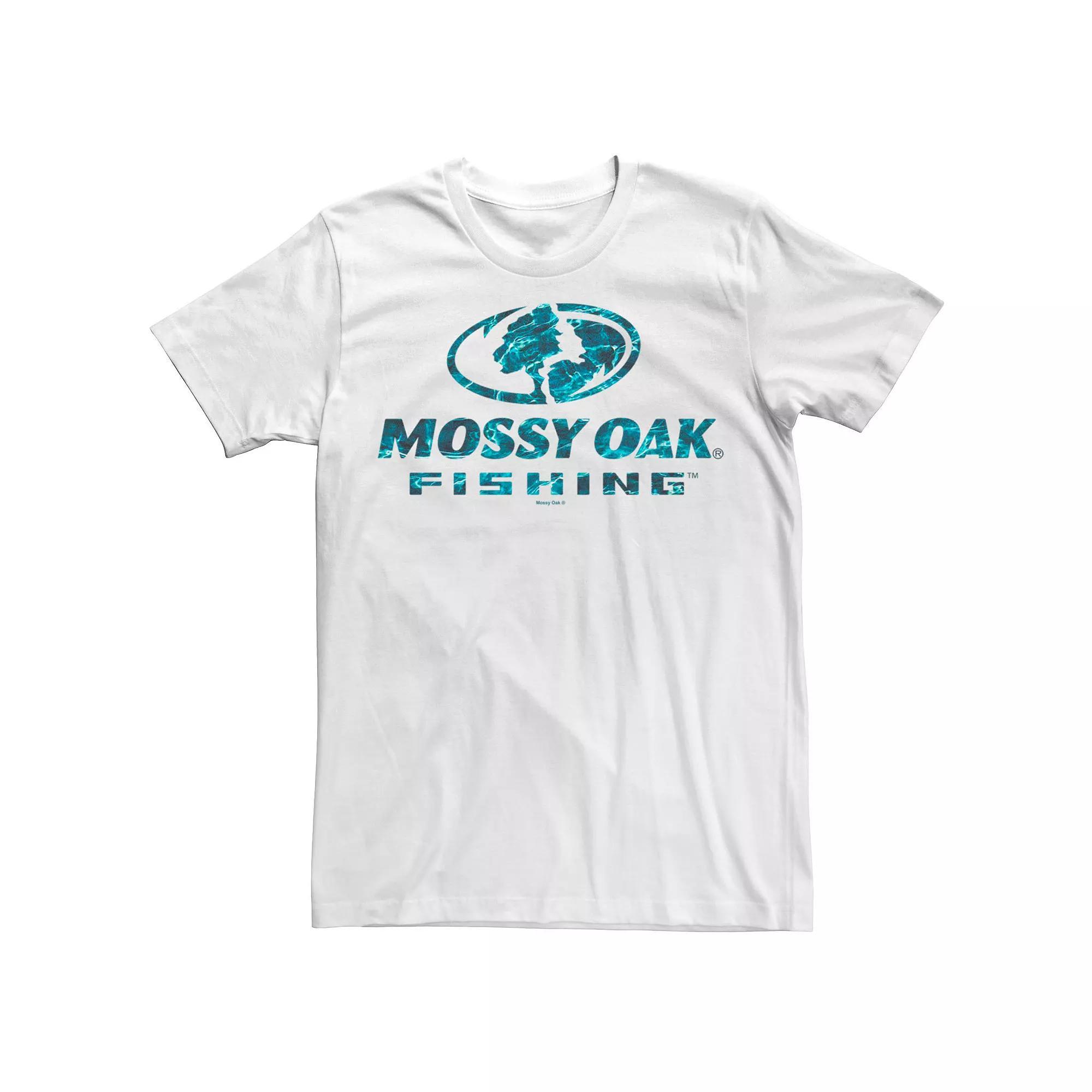 Men's Mossy Oak Fishing Blue Water Surface Logo Graphic Tee,  Product Image