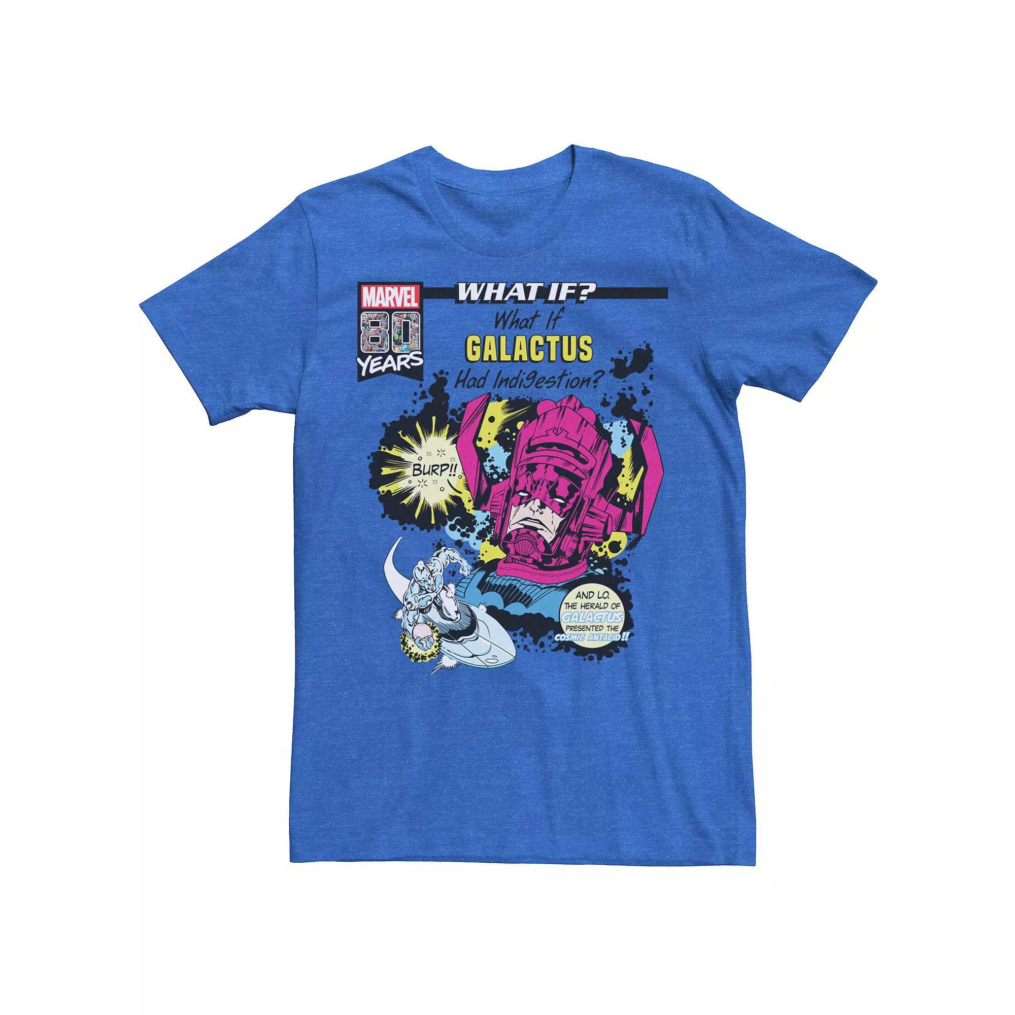 Men's Marvel What If Galactus Had Indigestion Comic Book Cover Graphic Tee, Size: Large, Royal Grey Product Image