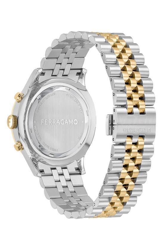 FERRAGAMO Men's Duo Chrono Two-tone Bracelet Watch, 42mm In Two Tone Product Image