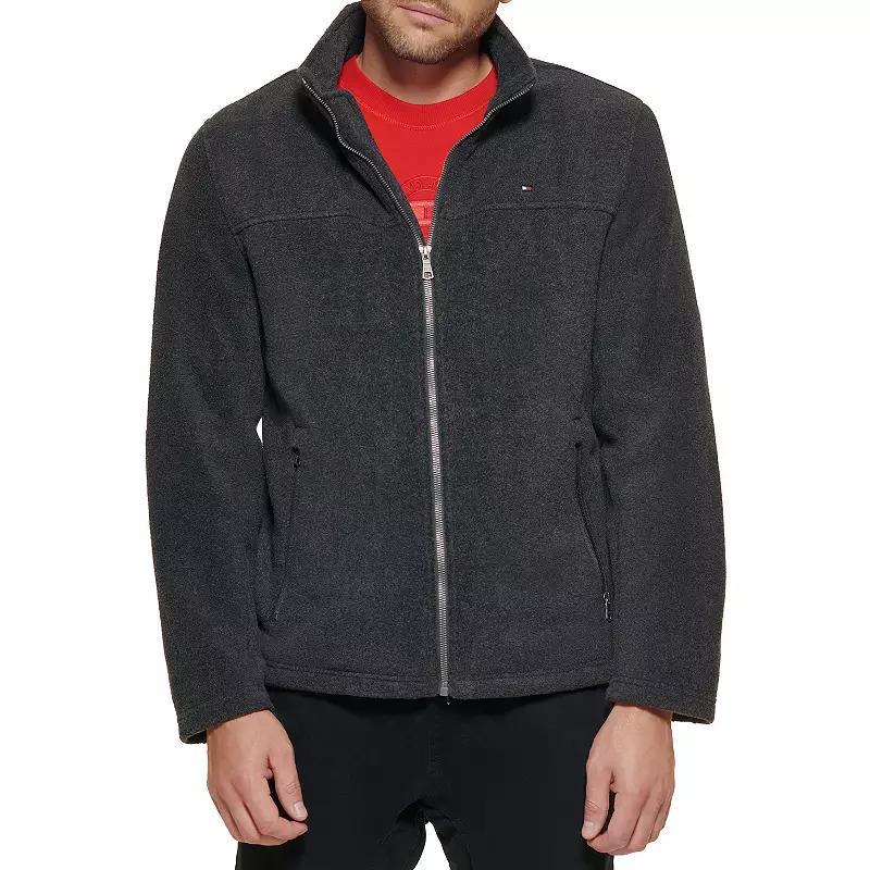 Men's Tommy Hilfiger Fleece Jacket, Size: Large, Black Product Image