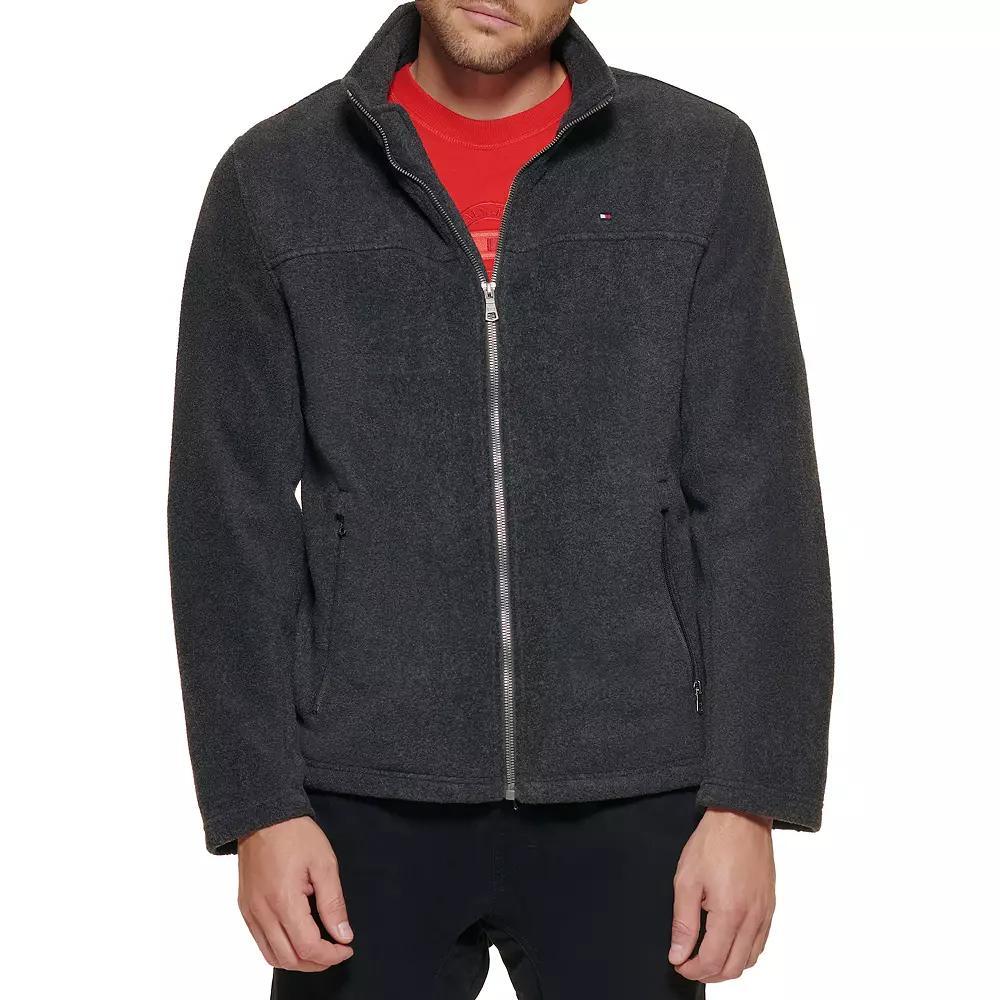 Big & Tall Tommy Hilfiger Fleece Jacket with Stand Collar, Men's,  Product Image