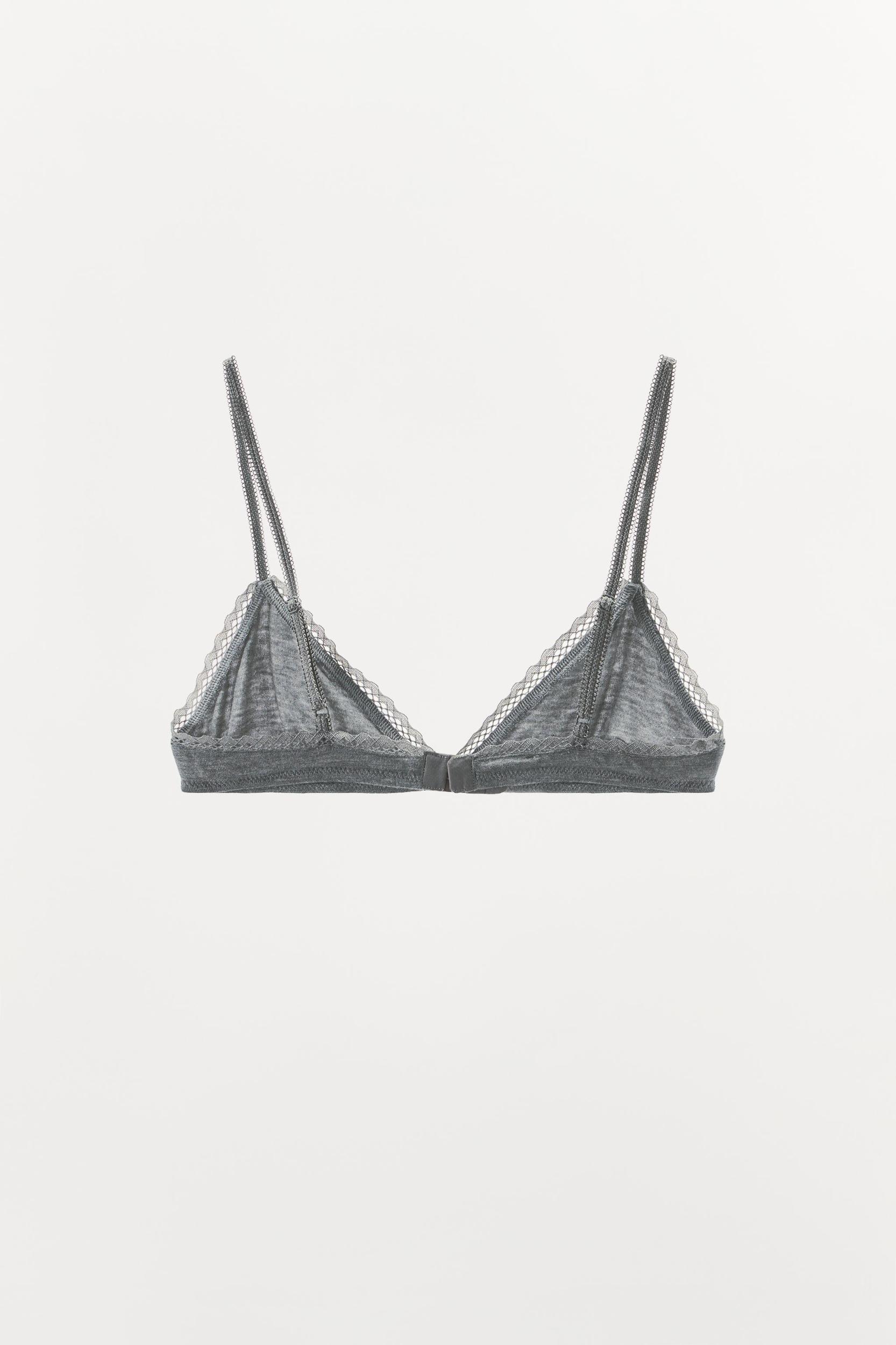 POINTELLE FLORAL TRIANGLE BRALETTE Product Image