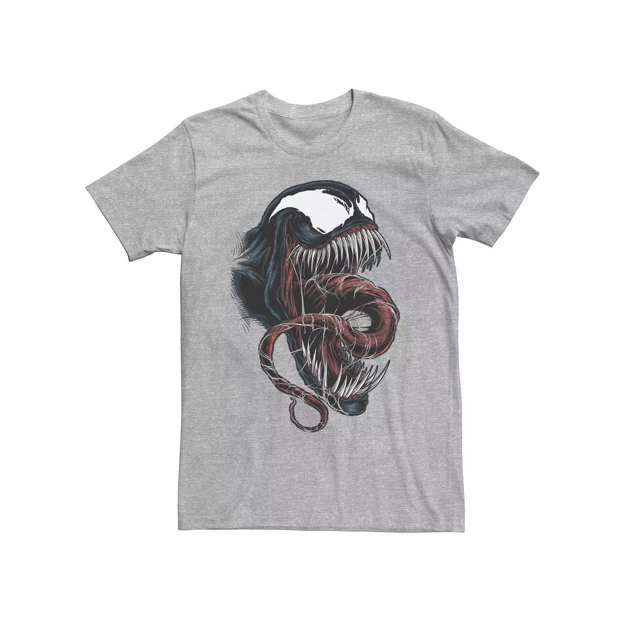 Men's Marvel Venom Head Shot Tee, Size: XL, Athletic Grey Product Image