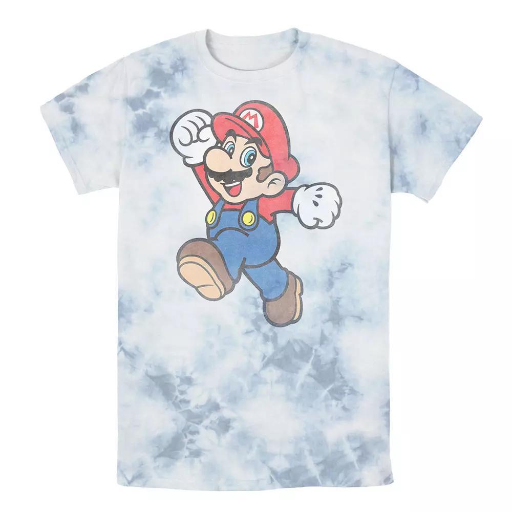 Men's Nintendo Mario Super Pose Tee, Size: XL, White Blue Product Image
