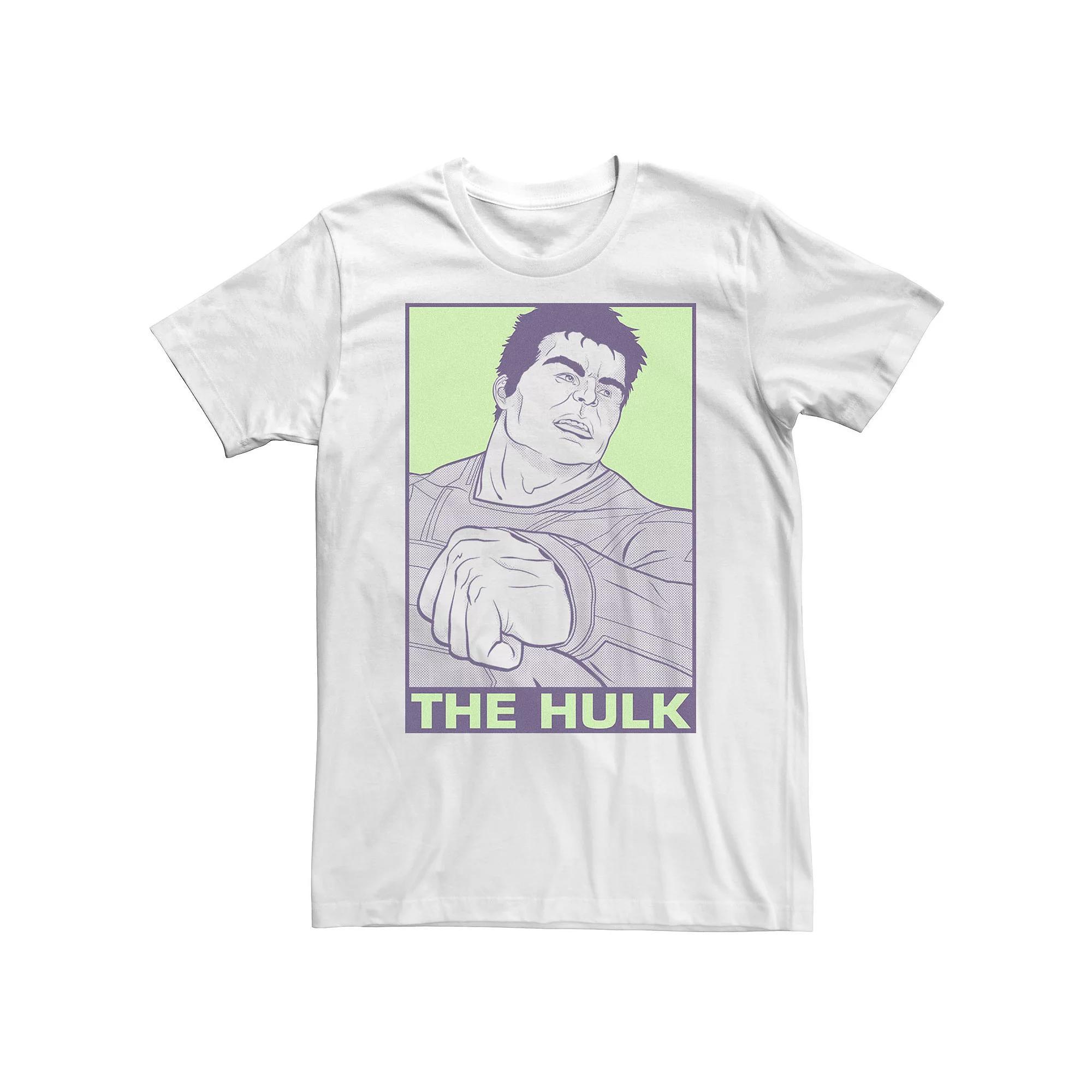 Big & Tall Marvel Avengers Endgame Hulk Pop Art Tee, Men's, Size: 4XL, White Product Image