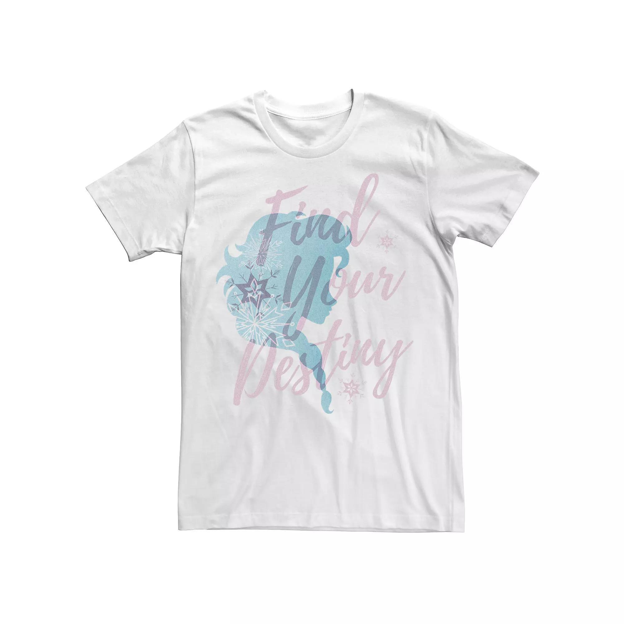 Disney's Frozen Elsa Men's "Find Your Destiny" Tee, Size: XL, White Product Image