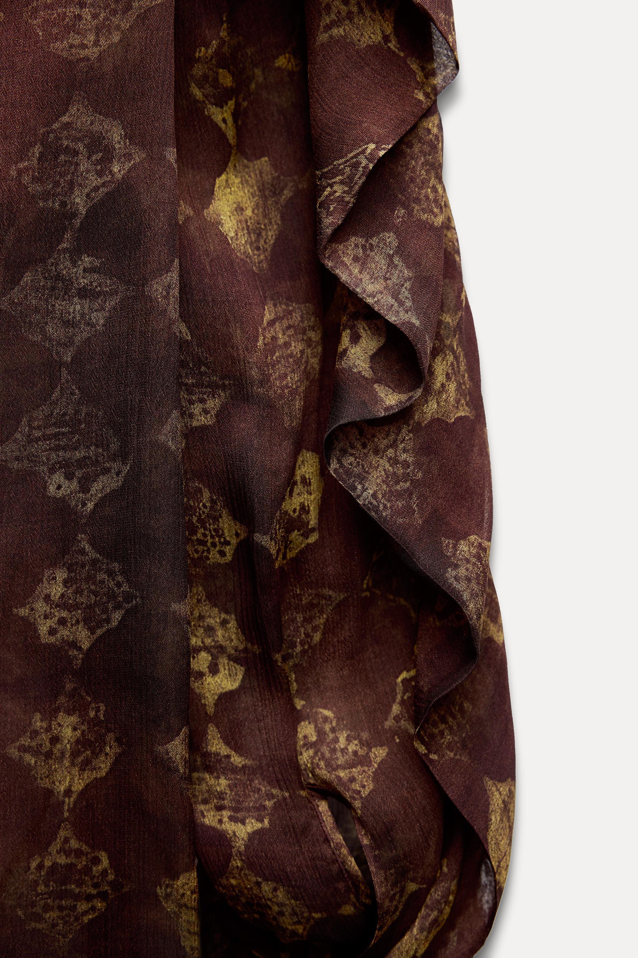 PRINTED RUFFLE SHIRT ZW COLLECTION Product Image