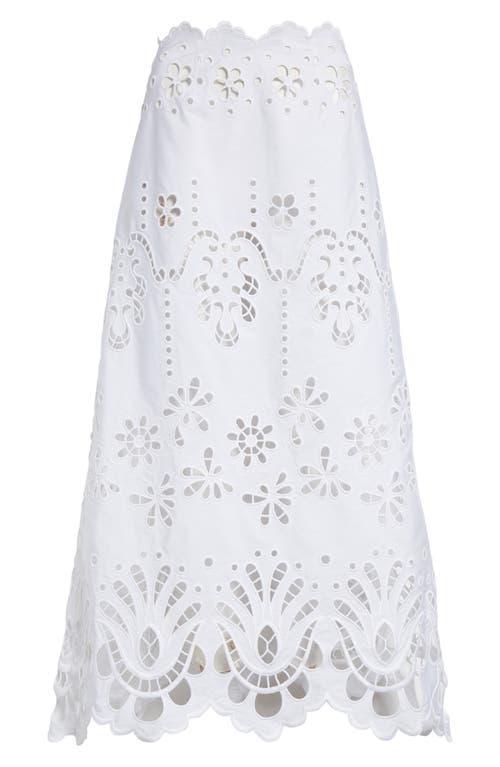 DOLCE & GABBANA Scallop Cut-out Skirt In White Product Image