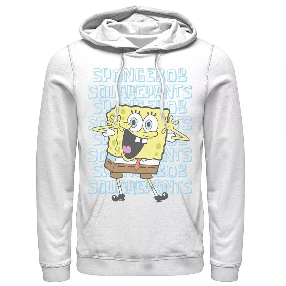 Men's SpongeBob SquarePants Name Stack Portrait Hoodie, Size: XL, White Product Image