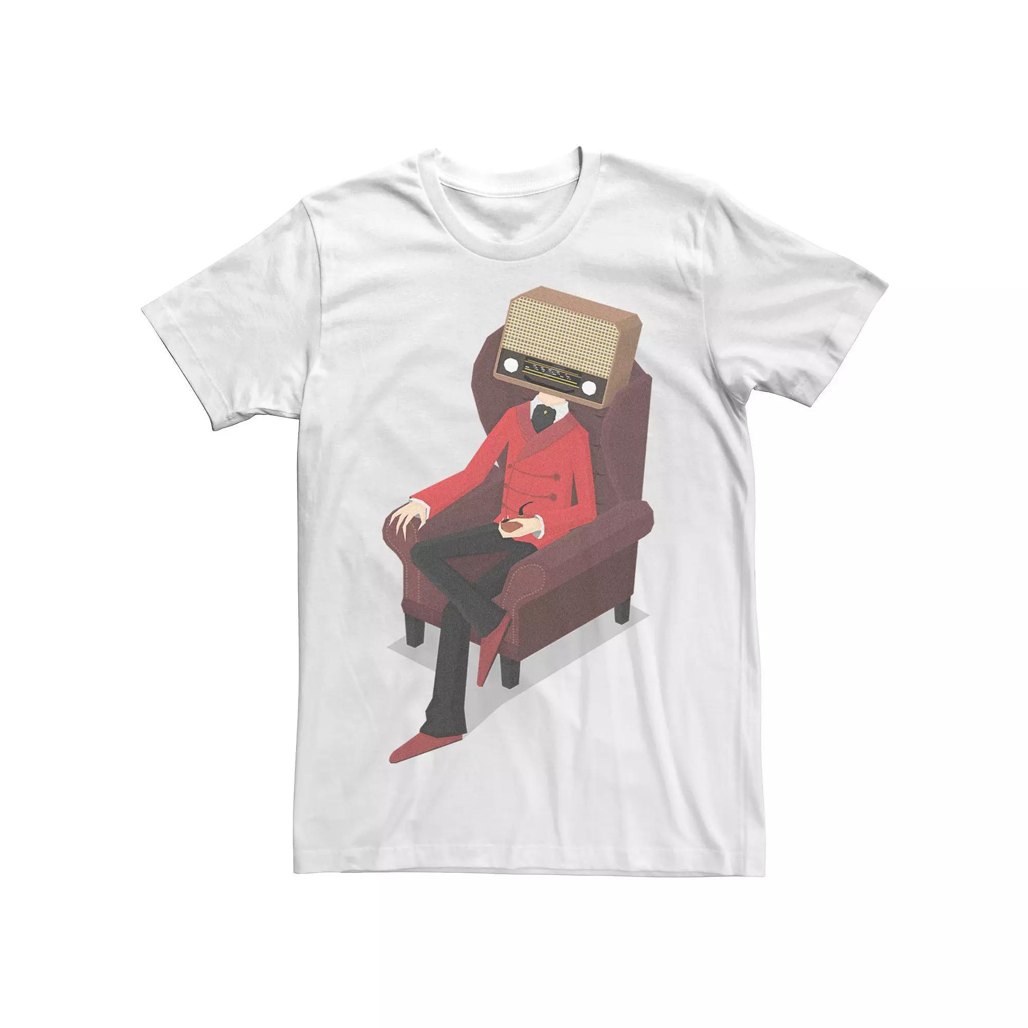 Men's Radiohead Comfy Arm Chair Graphic Tee, Size: Large, White Product Image