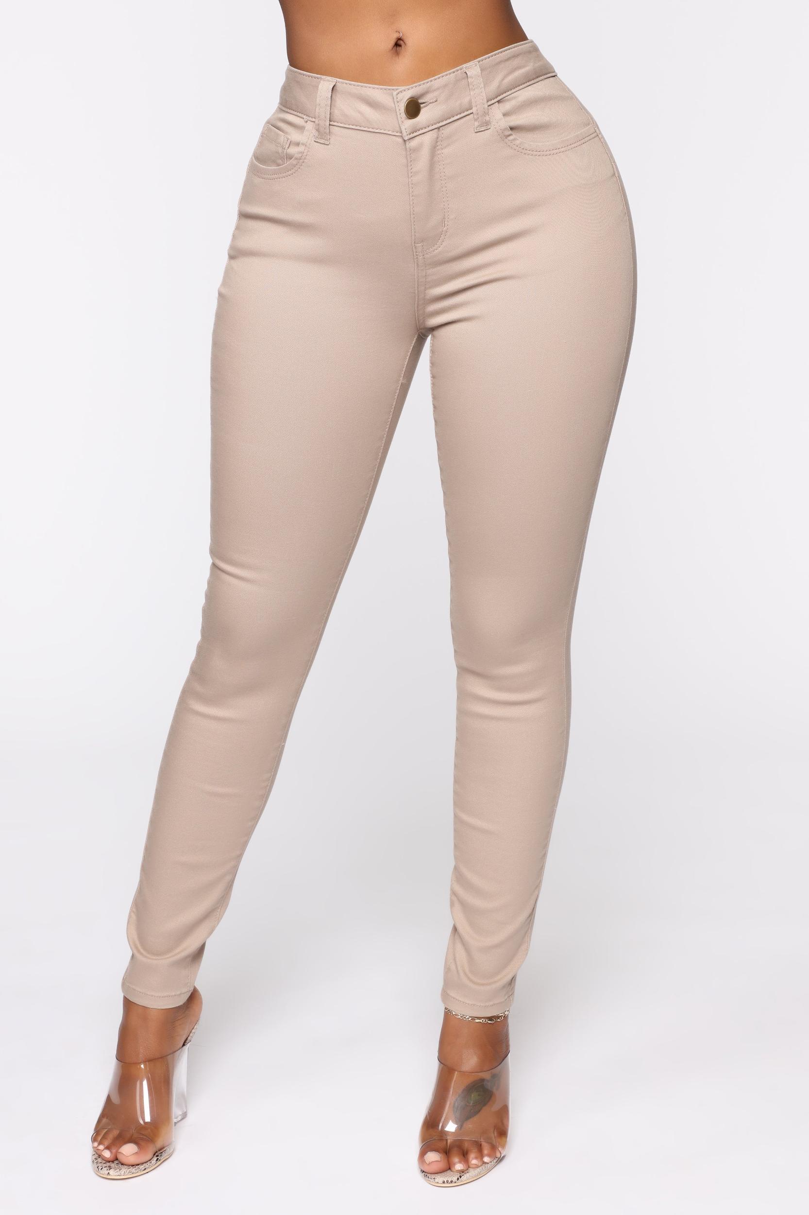 Casual Day Skinny Pants - Khaki Product Image