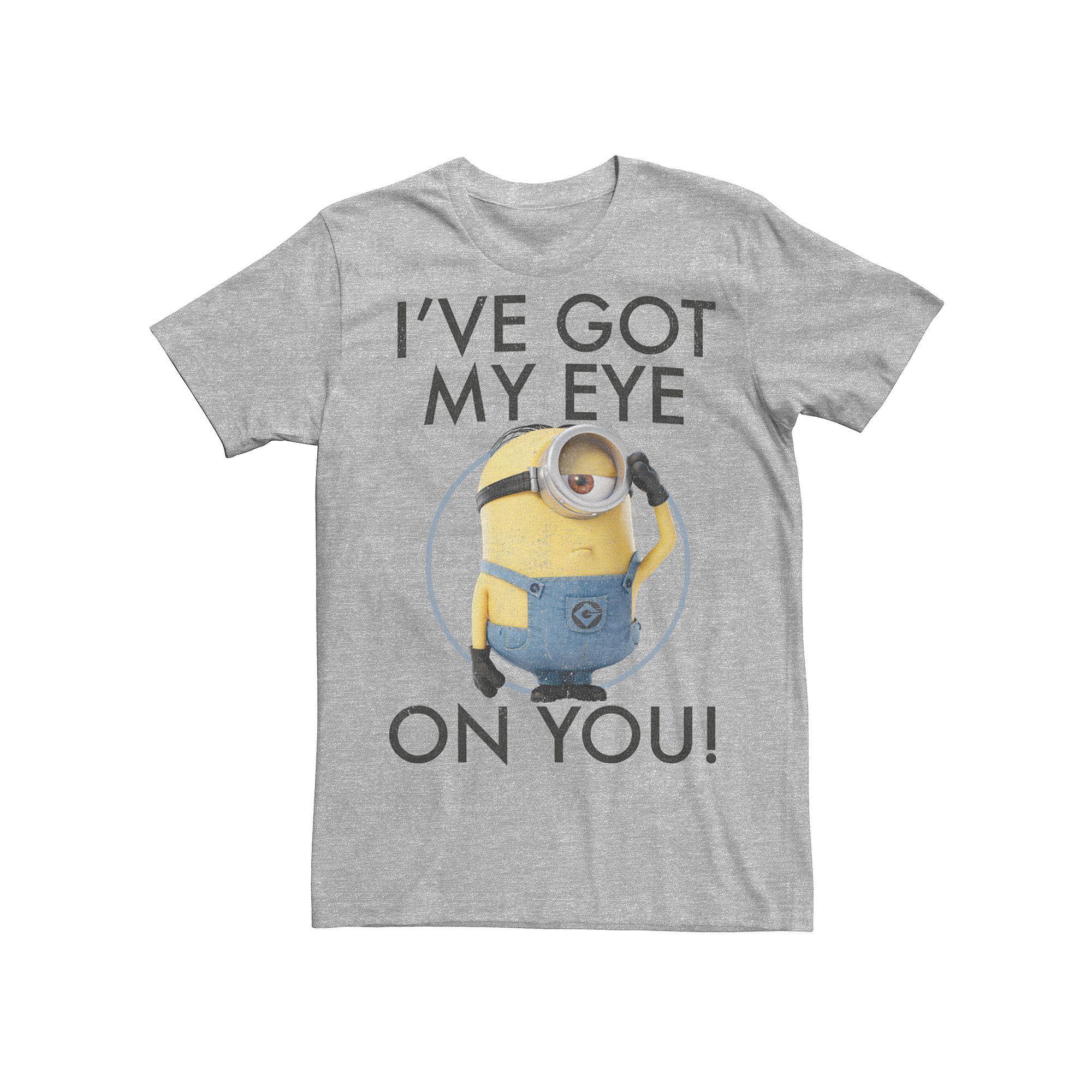 Men's Minions "Got My Eye On You" Tee, Size: Small, Athletic Grey Product Image