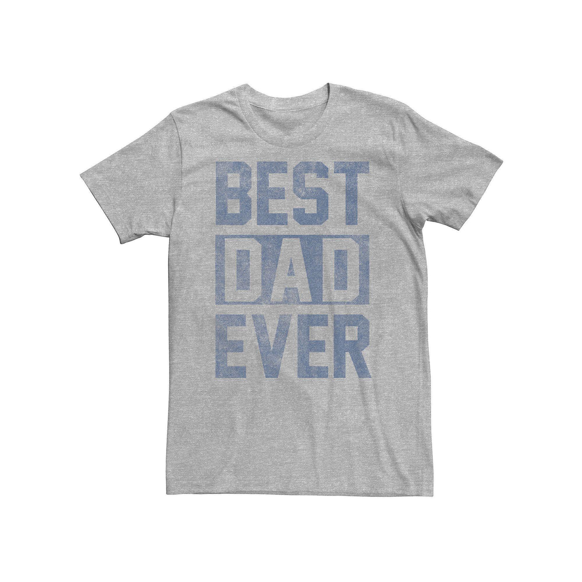 Big & Tall Father's Day "Best Dad Ever" Block Letters Tee, Men's,  Product Image