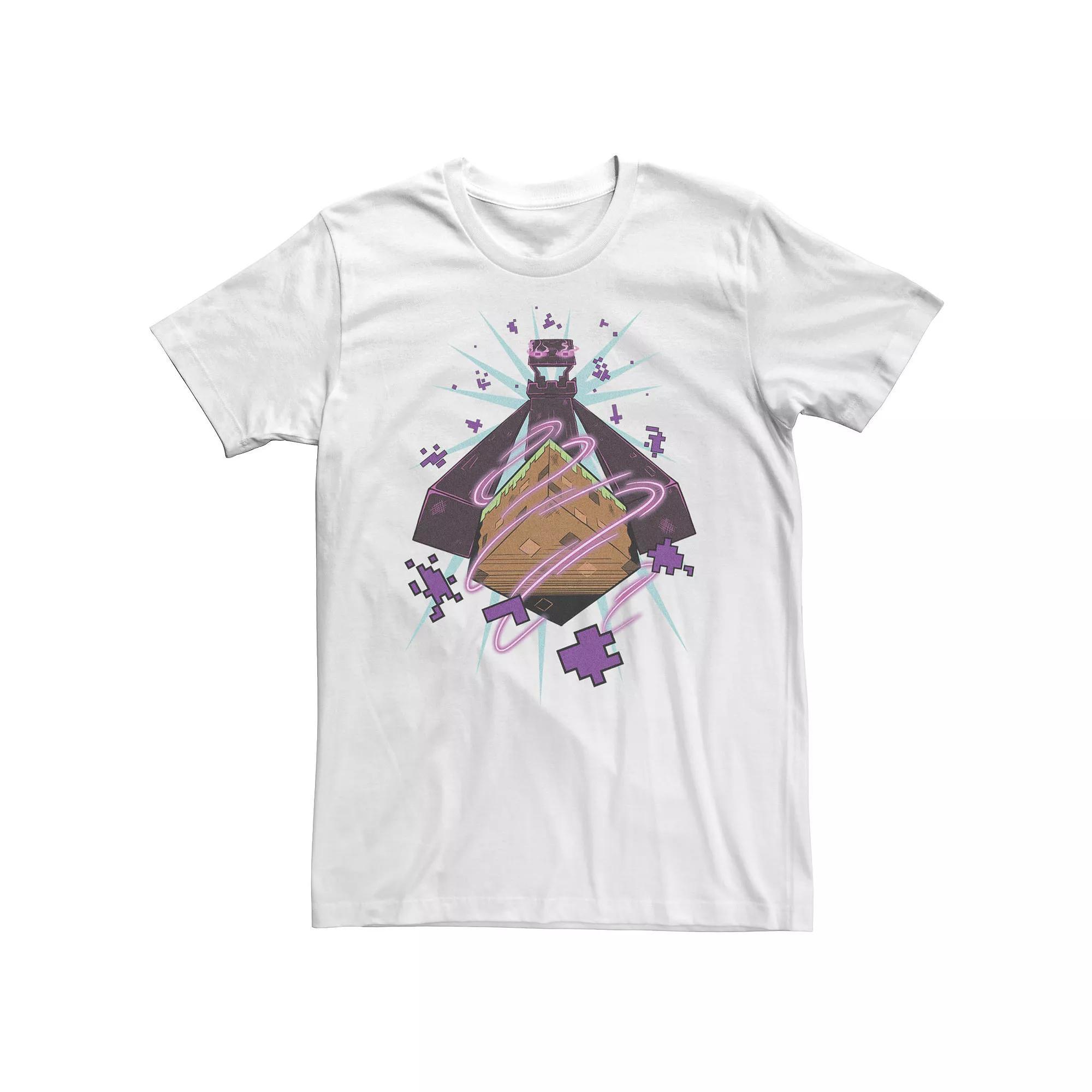Big & Tall Minecraft Enderman Pixelated Portrait Tee, Boy's,  Product Image