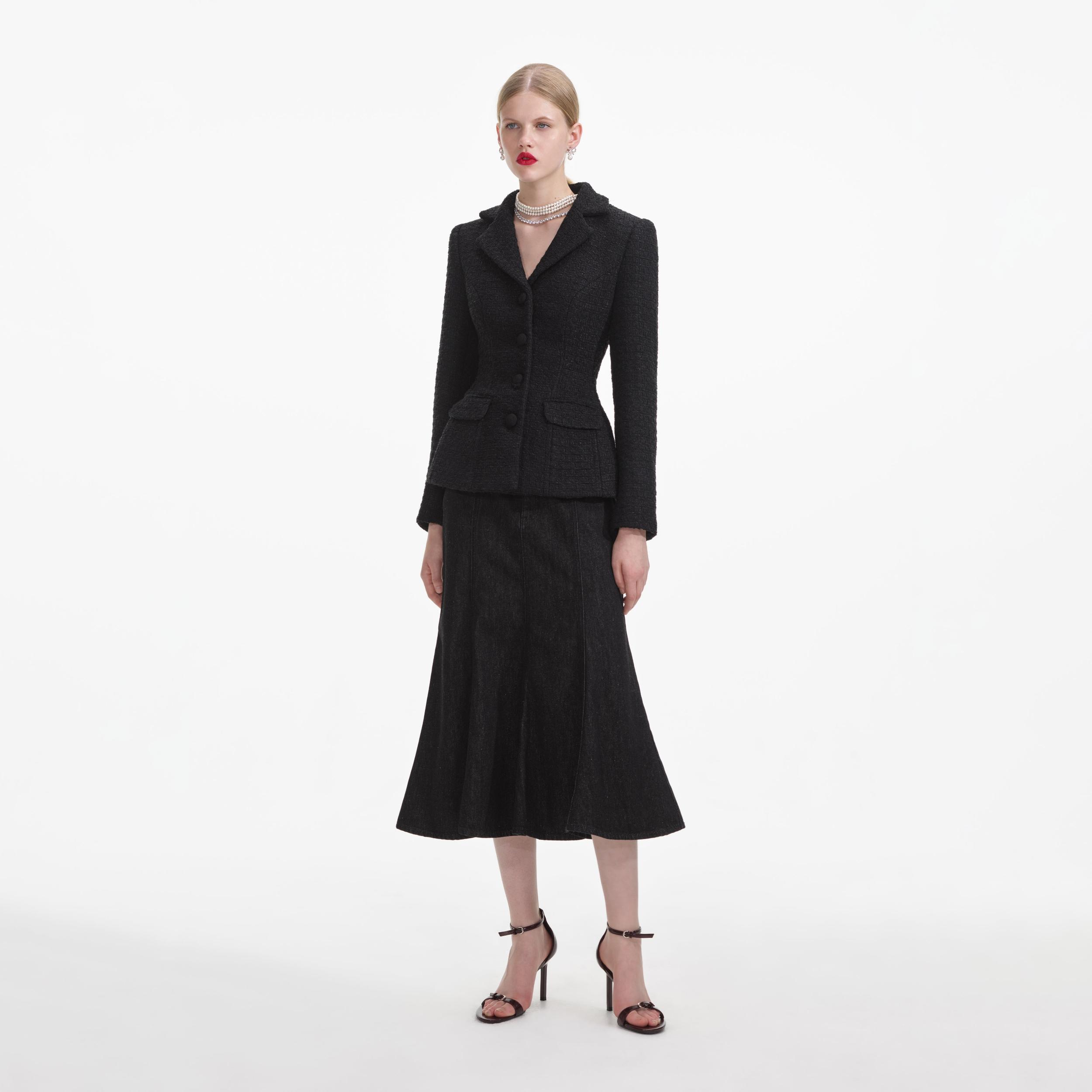 Black Boucle Jacket Product Image