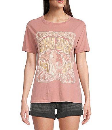 Lucky Brand Janis Frame Knit Crew Neck Short Sleeve Boyfriend Tee Product Image