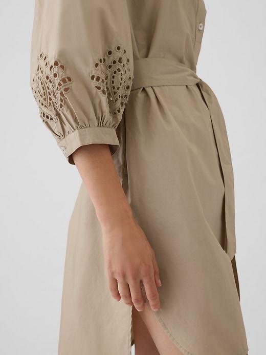 Eyelet Mini Shirtdress Product Image