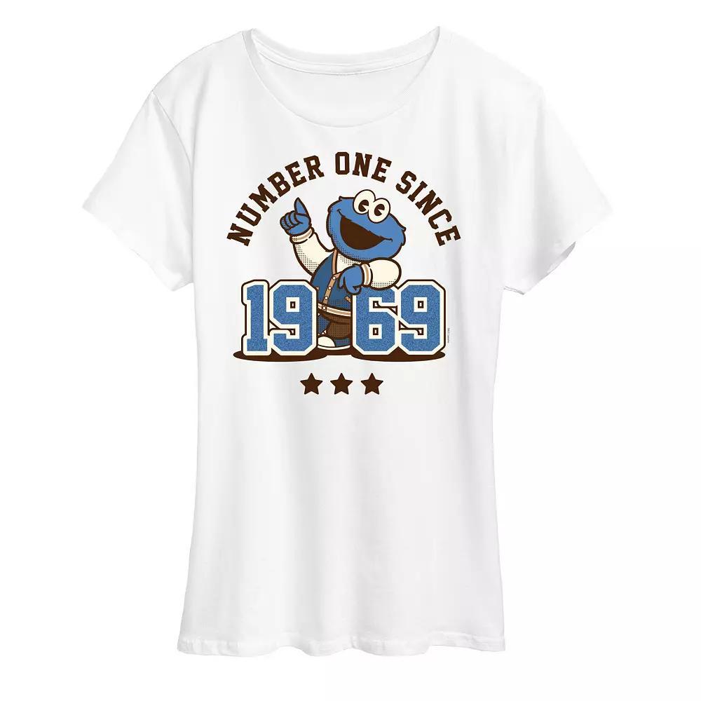 Women's Sesame Street Cookie Monster Graphic Tee, Girl's,  Product Image