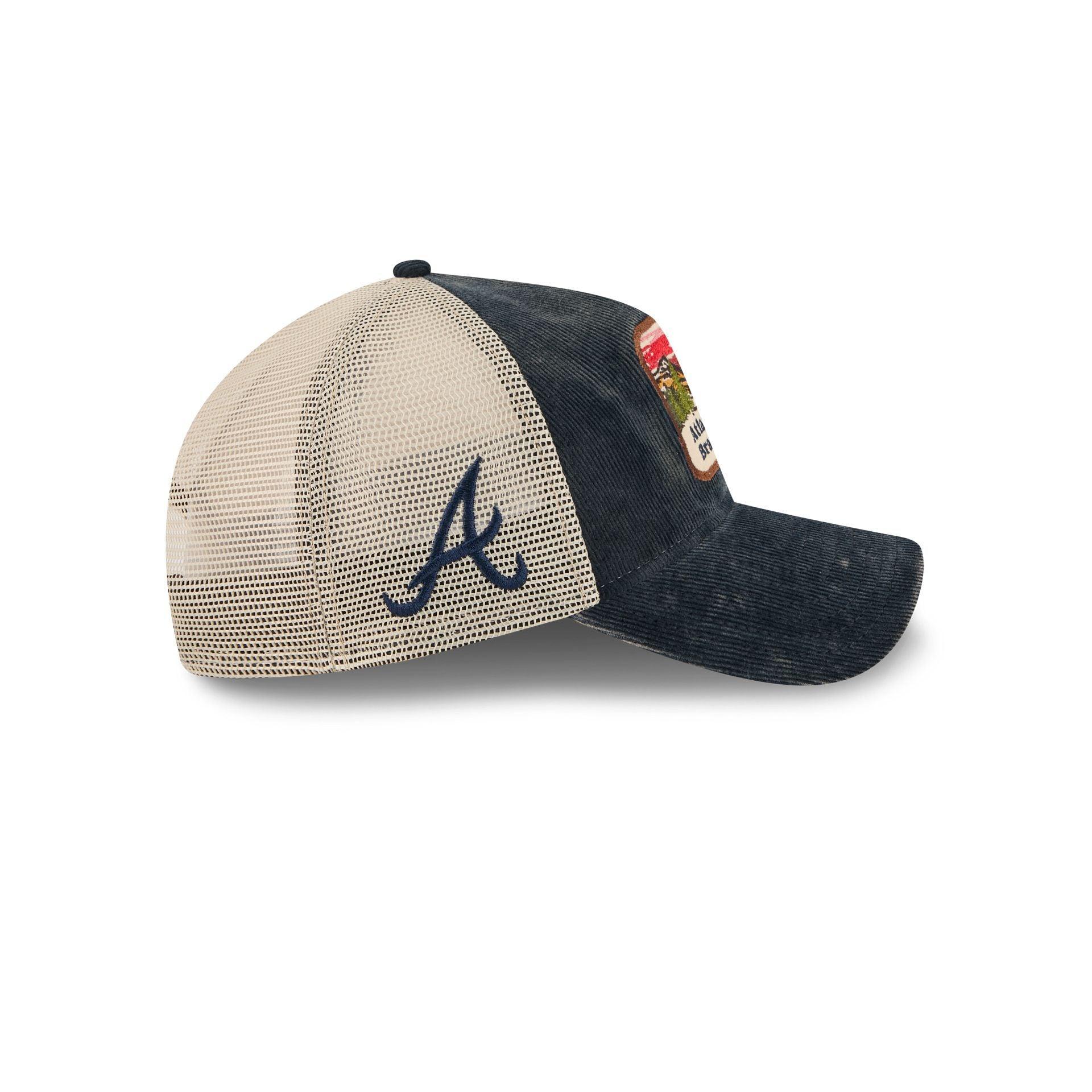 Atlanta Braves Vintage Landscape 9TWENTY A-Frame Trucker Hat Male Product Image
