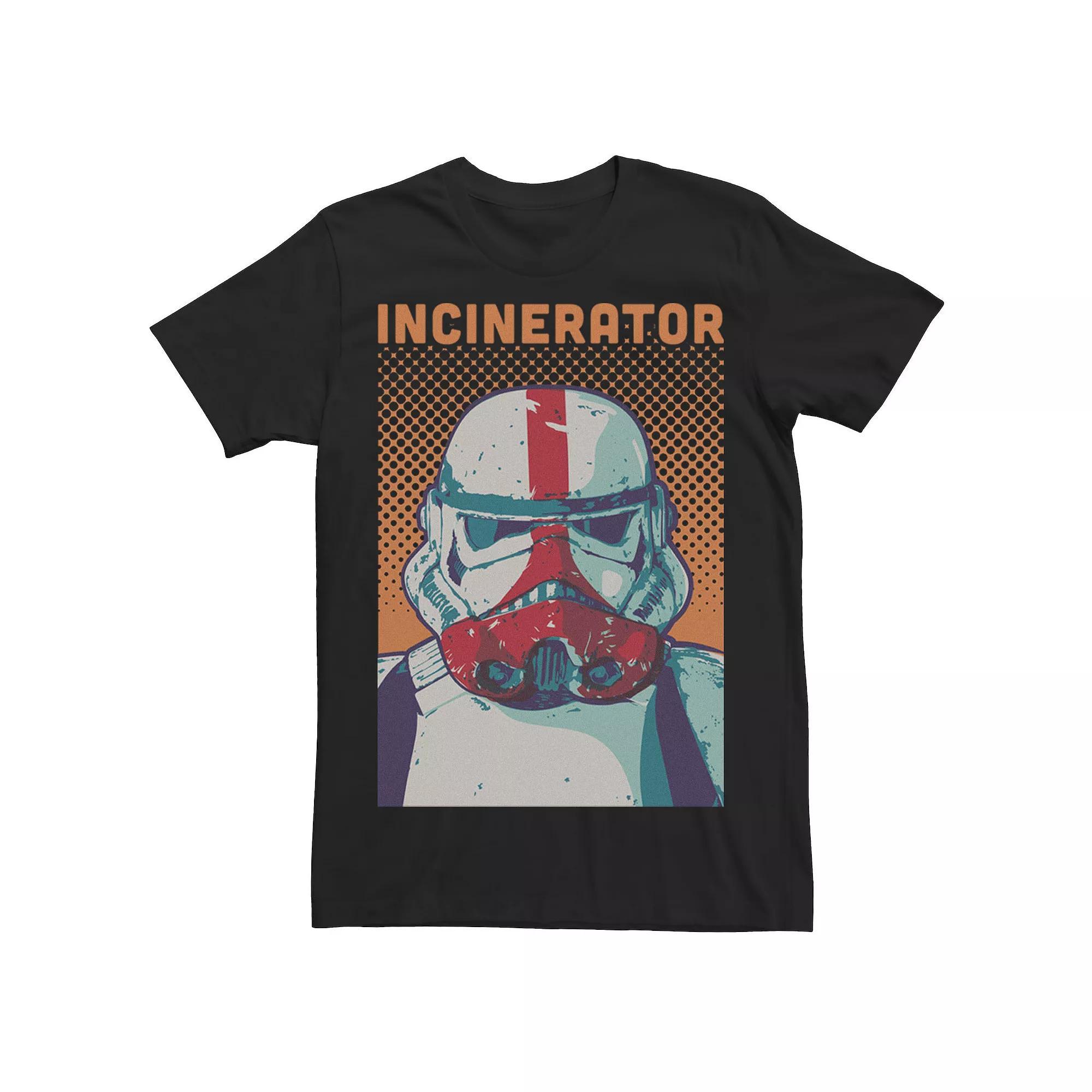 Men's Star Wars The Mandalorian Incinerator Trooper Comic Portrait Tee, Size: Small, Black Product Image