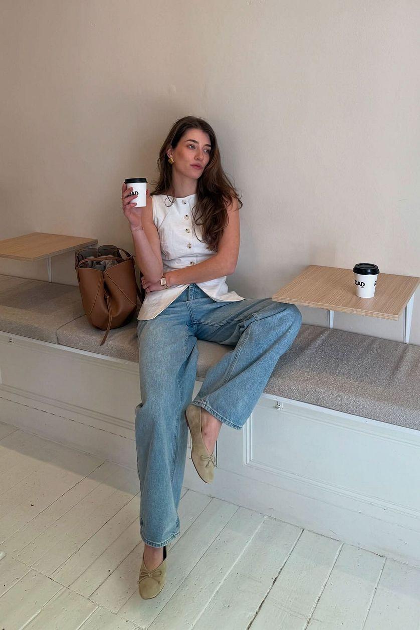 Loose Low Waist Long Jeans Product Image