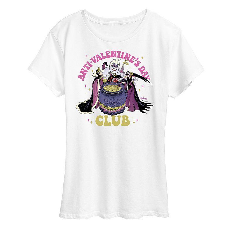 Disney's The Little Mermaid Ursula Women's Anti Valentine's Graphic Tee, Size: Medium, Grey Gray Product Image