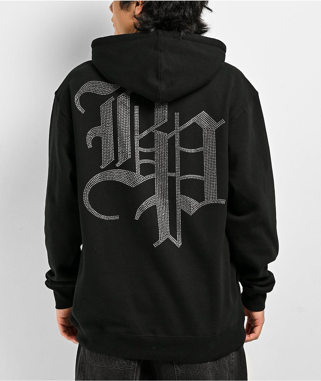 Broken Promises Chrome Face Black Hoodie Product Image