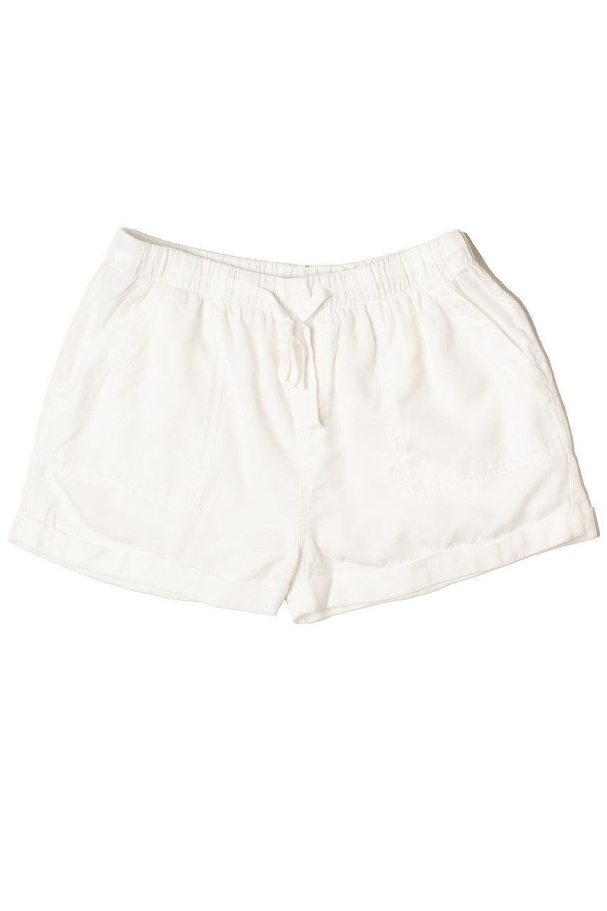 Cuffed Hem Drawstring Tencel Shorts Product Image