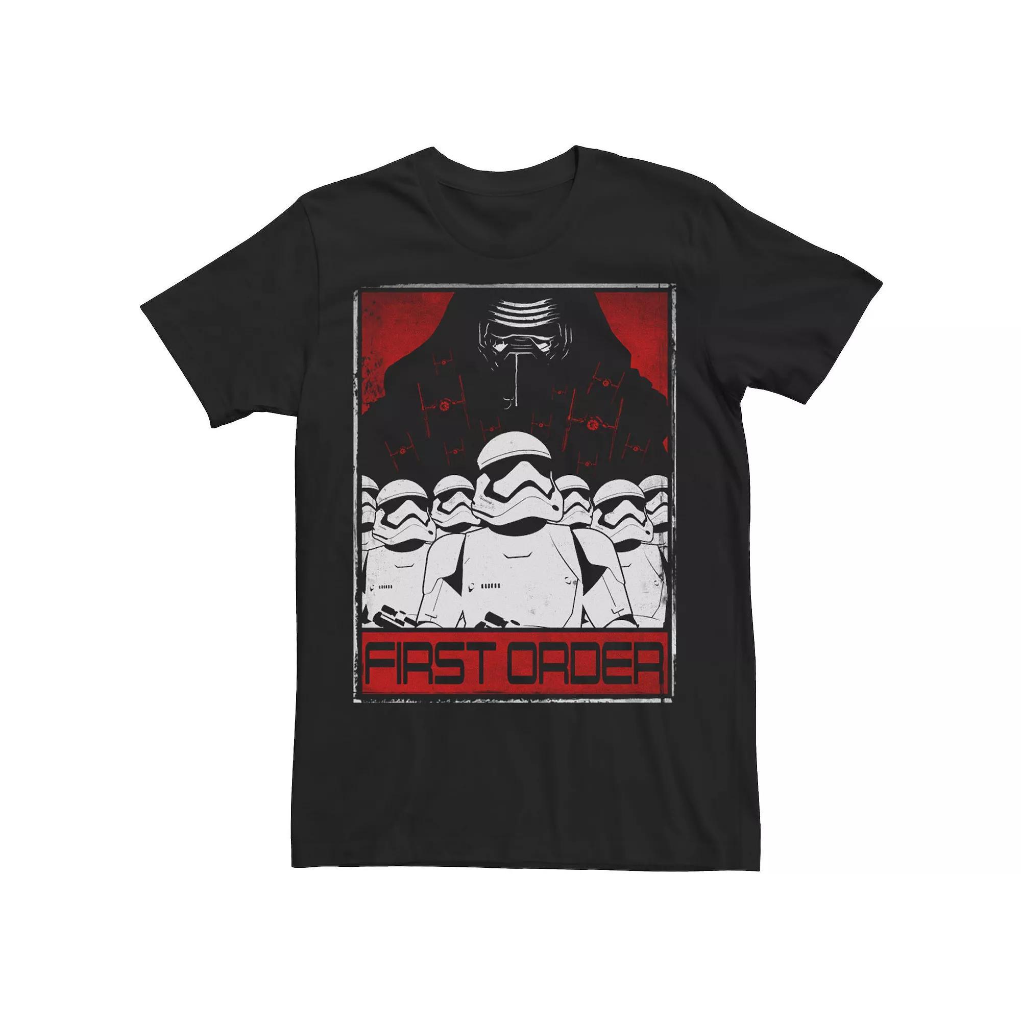 Men's Star Wars The Force Awakens Kylo Ren First Order Poster Tee, Size: 3XL, Black Product Image