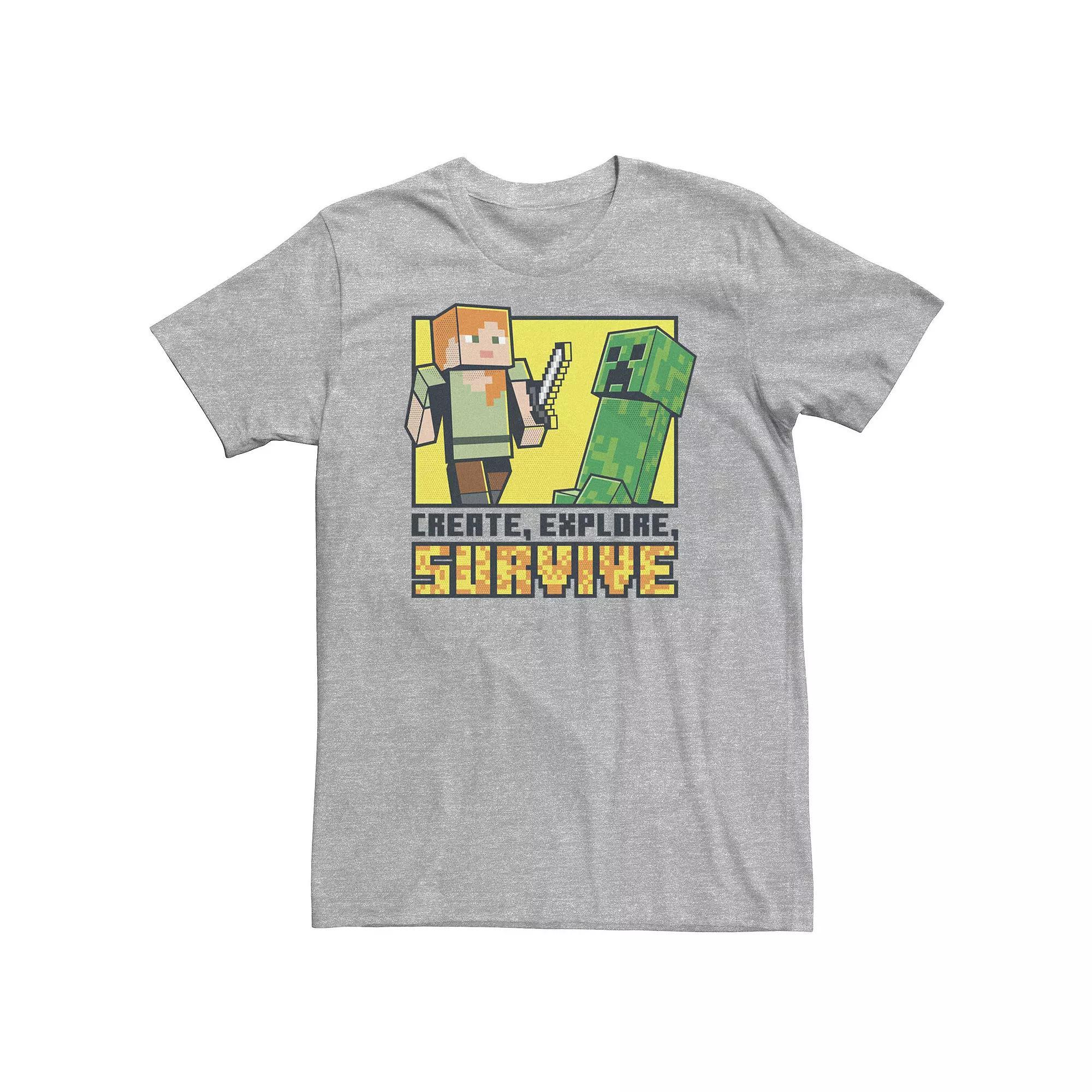 Big & Tall Minecraft "Create, Explore, Survive" Portrait Tee, Boy's,  Product Image