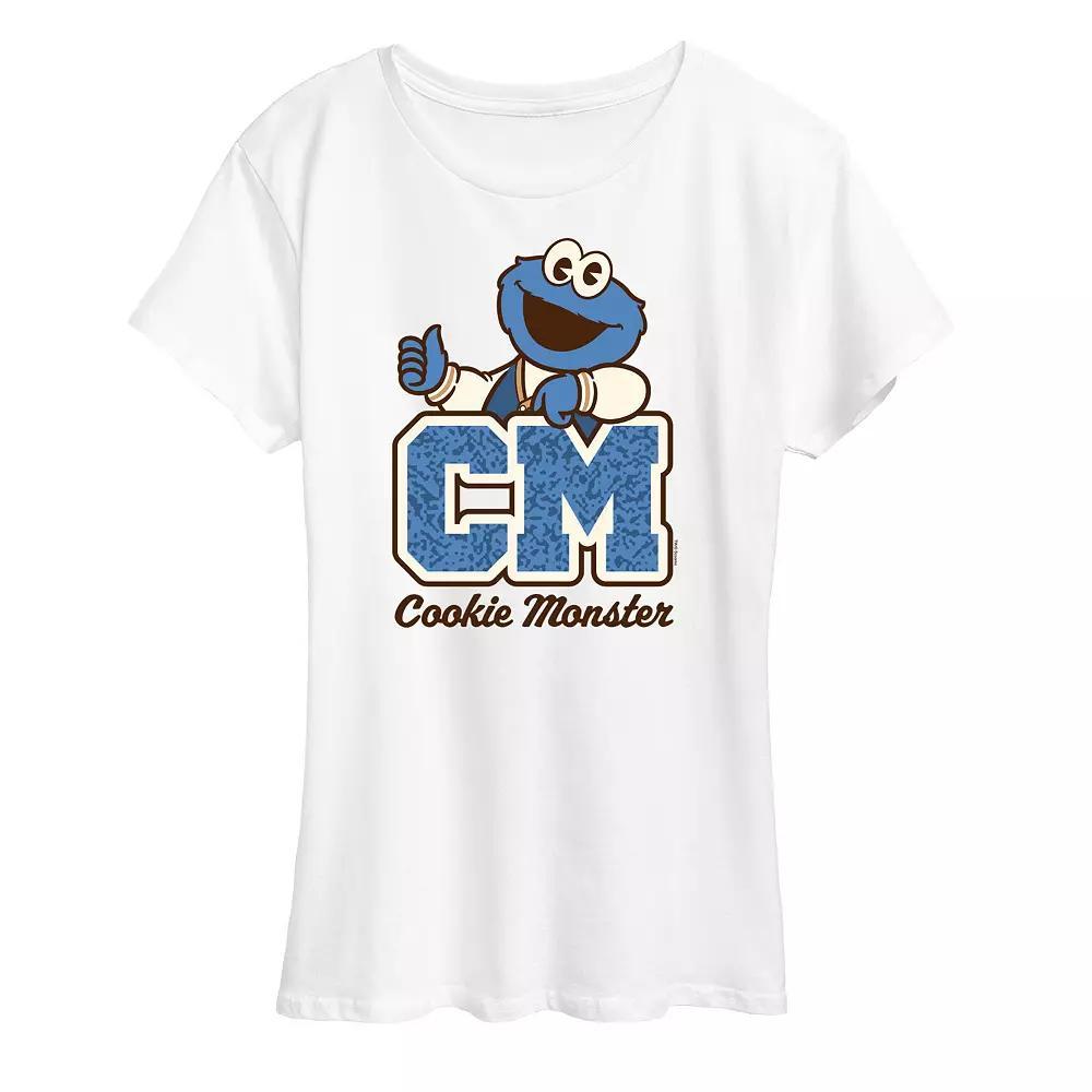 Women's Sesame Street Cookie Collegiate Graphic Tee, Girl's,  Product Image