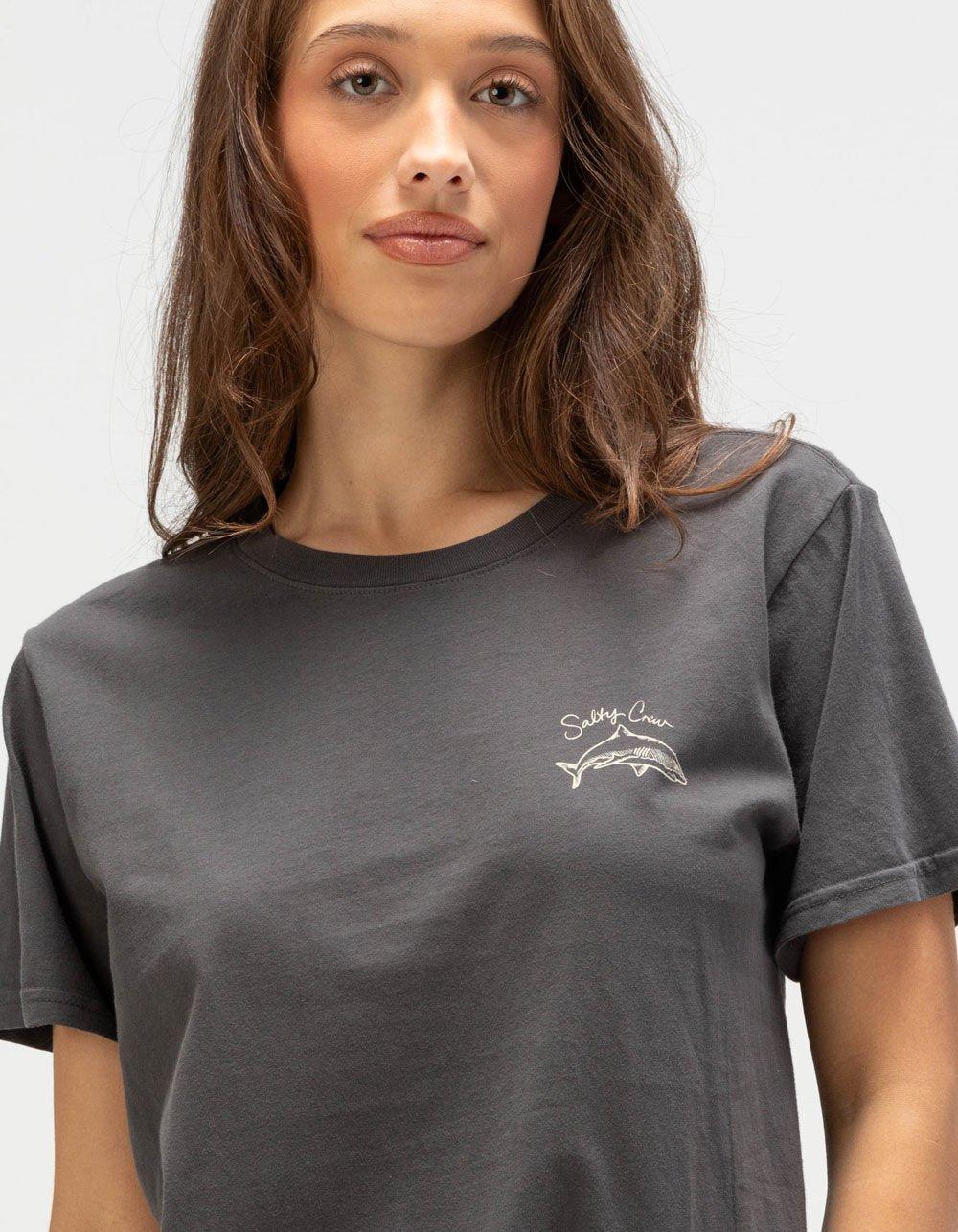 SALTY CREW Love Bite Womens Boyfriend Tee - CHARCOAL Product Image