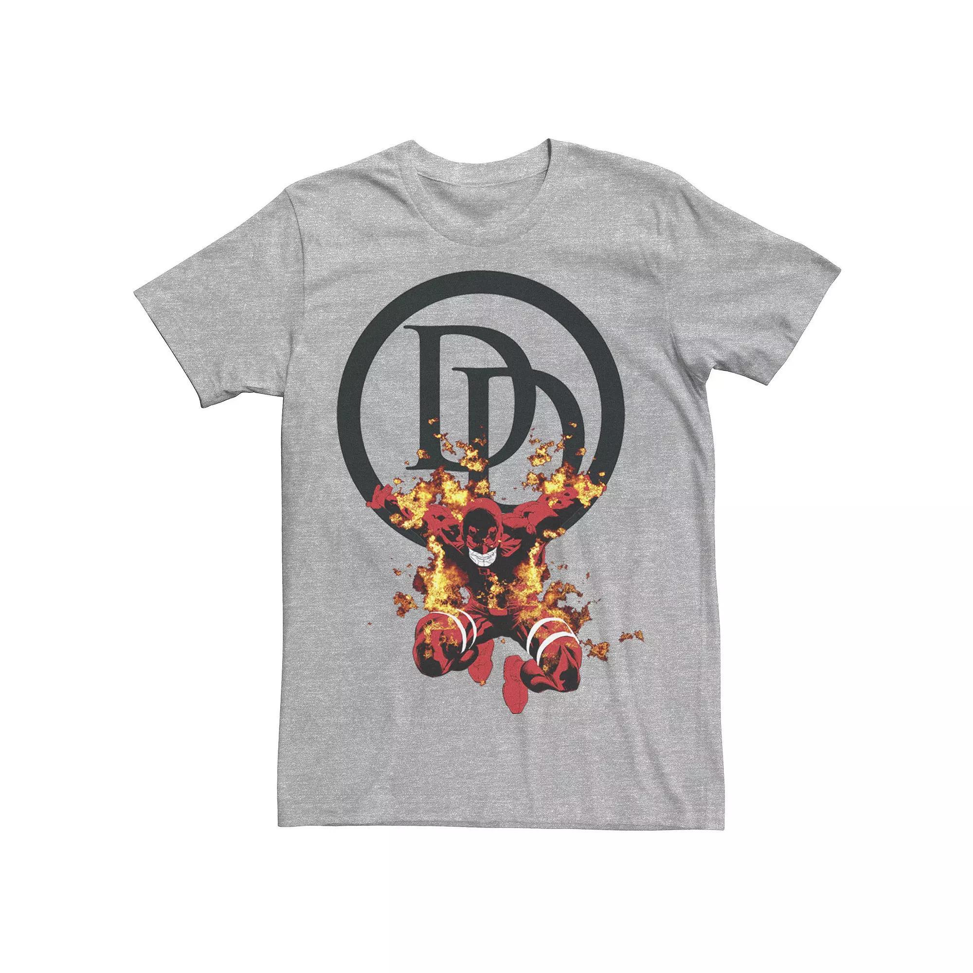 Men's Marvel Daredevil On Fire With Logo Tee,  Product Image