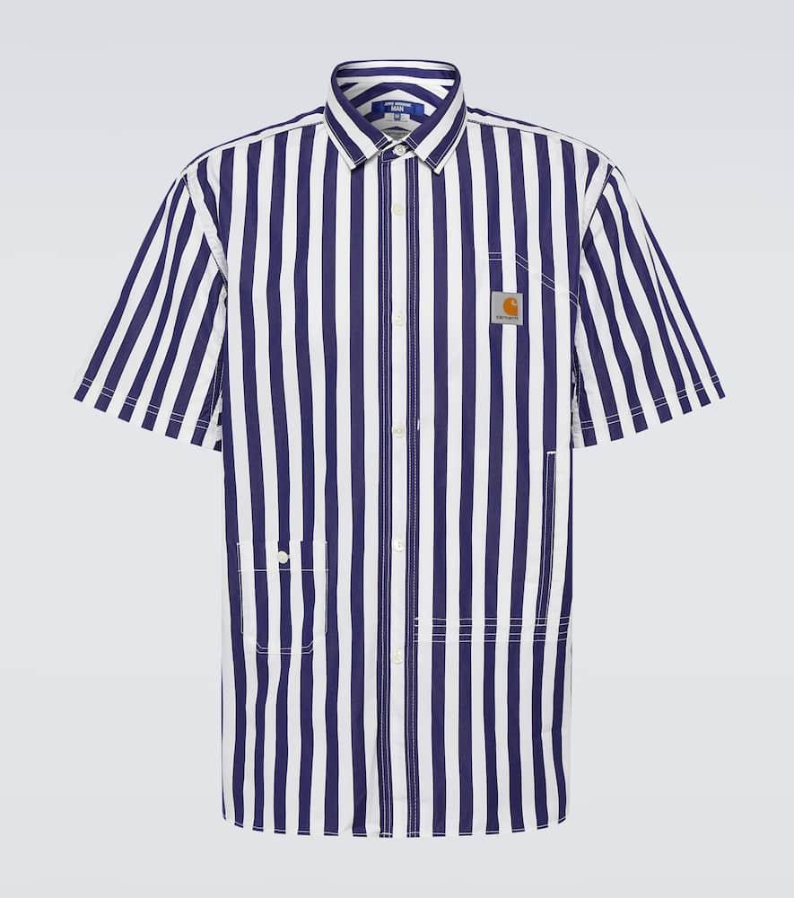 JUNYA WATANABE Striped Poplin Shirt In Blue Product Image